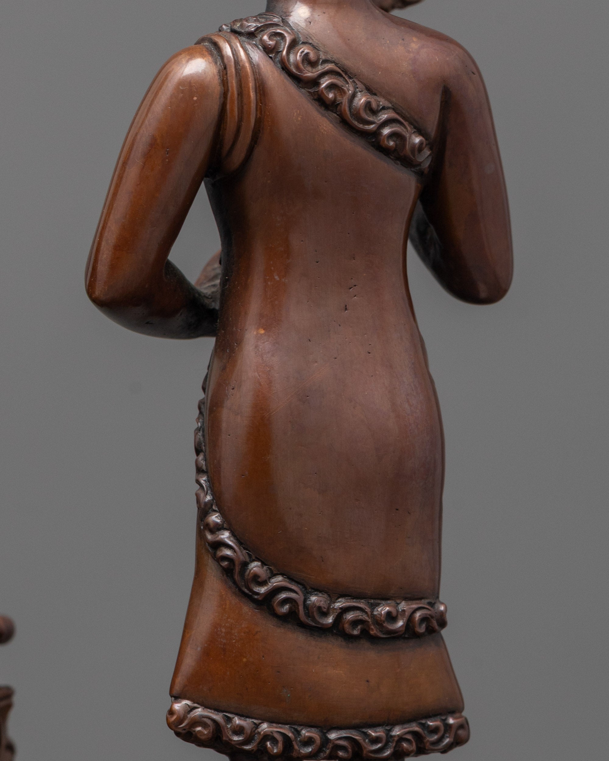 Oxidized Statue of Shakyamuni Buddha with Disciples | Buddhist Artwork