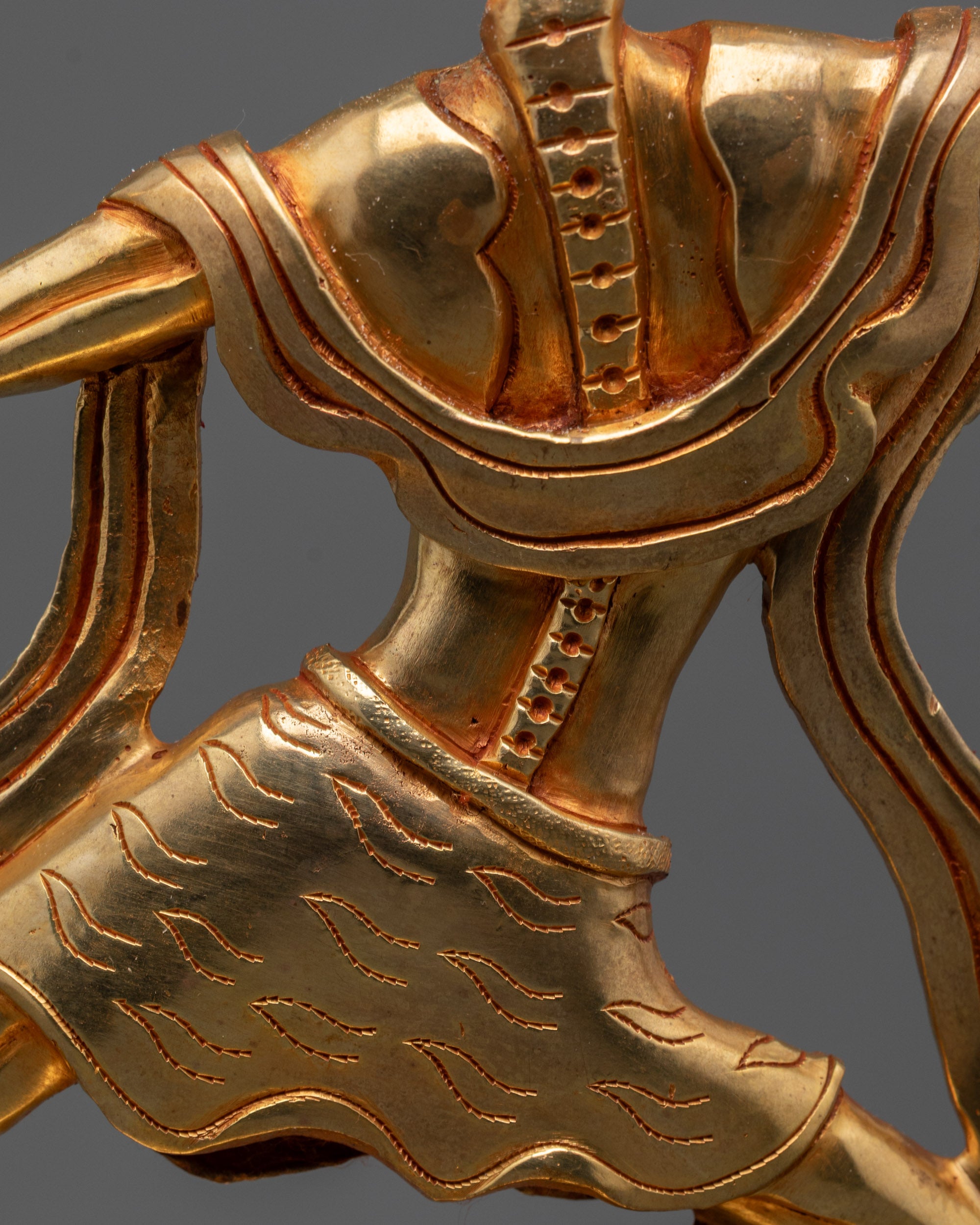 Skeleton Deity Chitipati Sculpture | Traditional Nepalese Buddhist Art