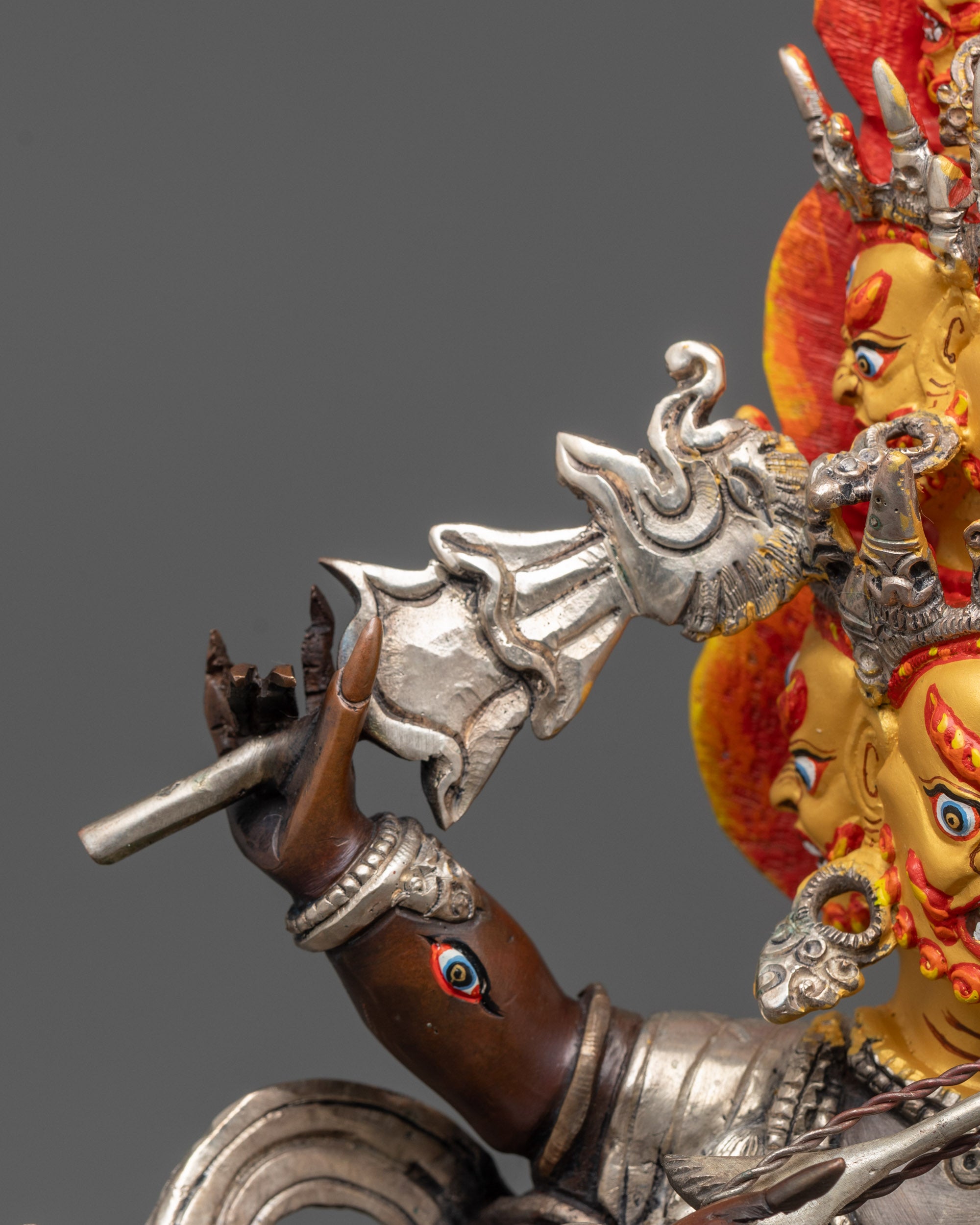 Ekajati, Rahula & Dorje Legpa Statue Set | Buddhist Protector Deities