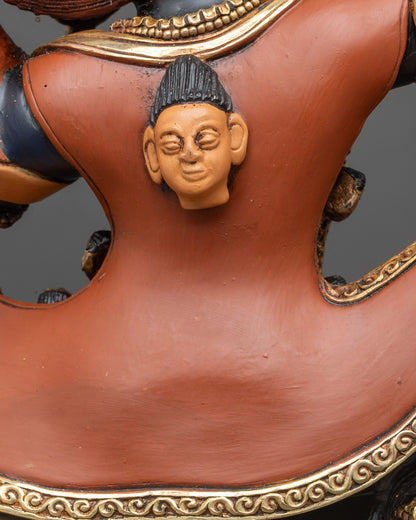 Palden Lhamo Statue | Hand-Painted Tibetan Buddhist Sculpture
