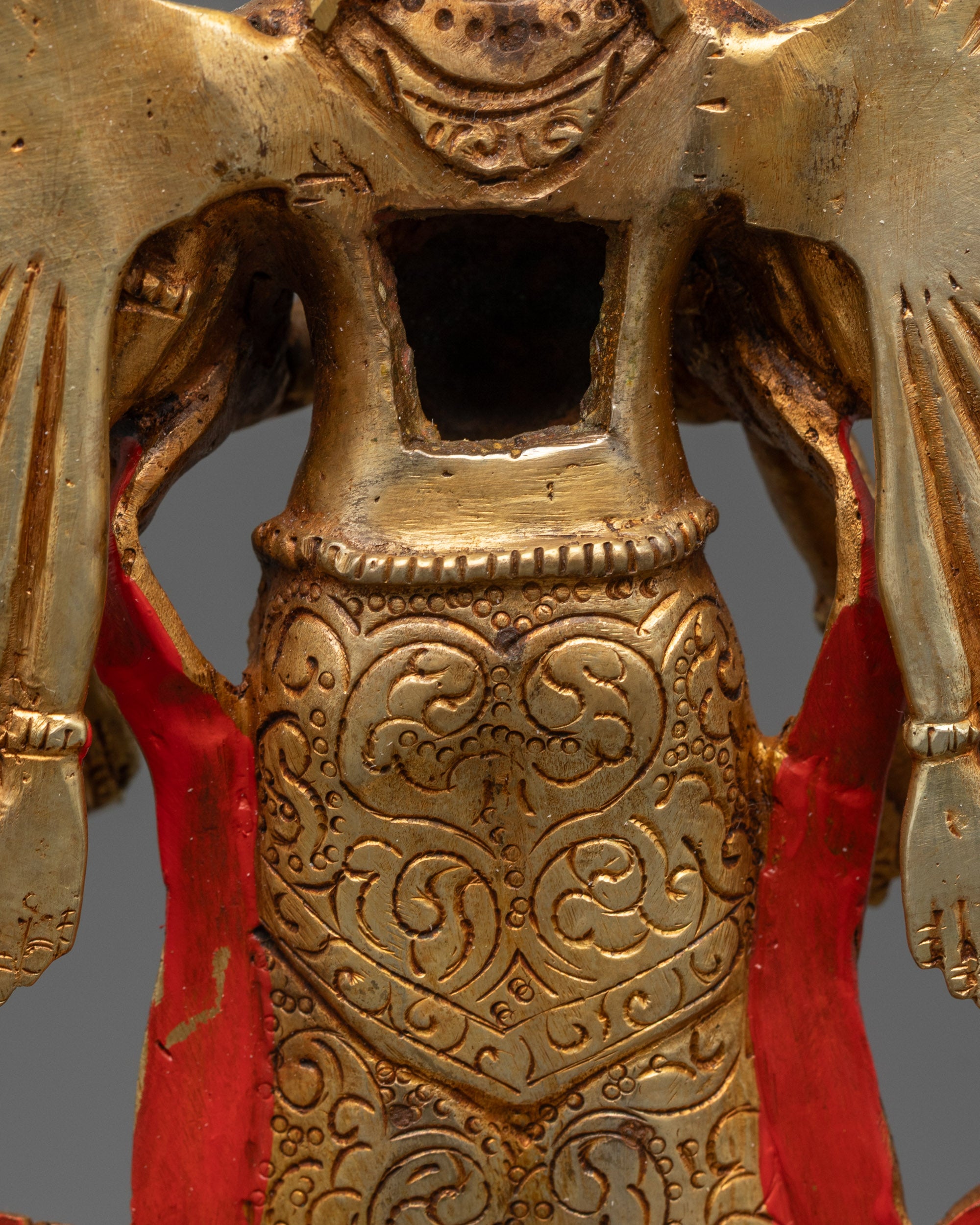 1000-Armed Chenrezig Statue | 24K Gold-Fire Gilded Spiritual Sculpture
