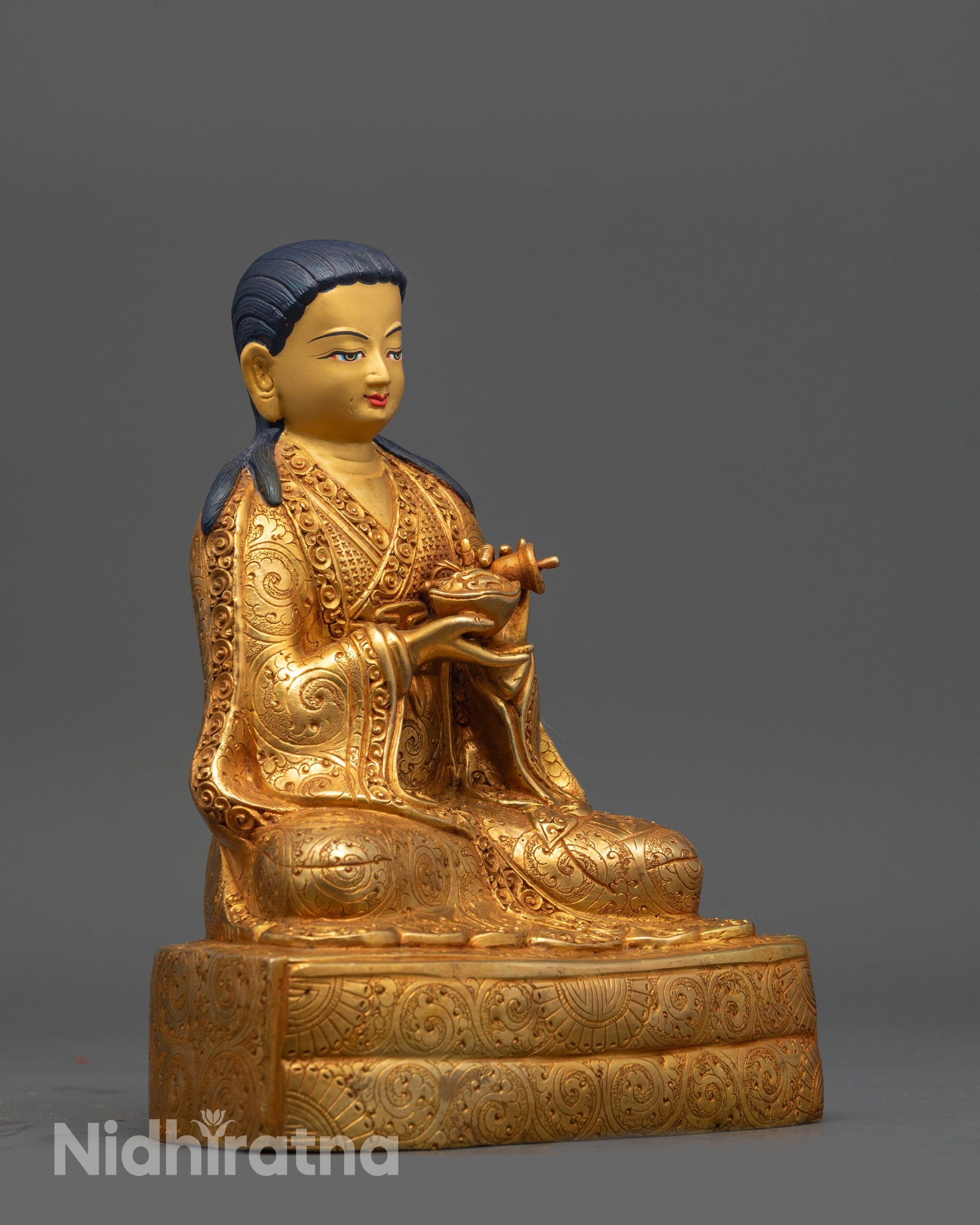 Sakya Master Set Statue | Detailed Handmade Buddhist Craft from Nepal