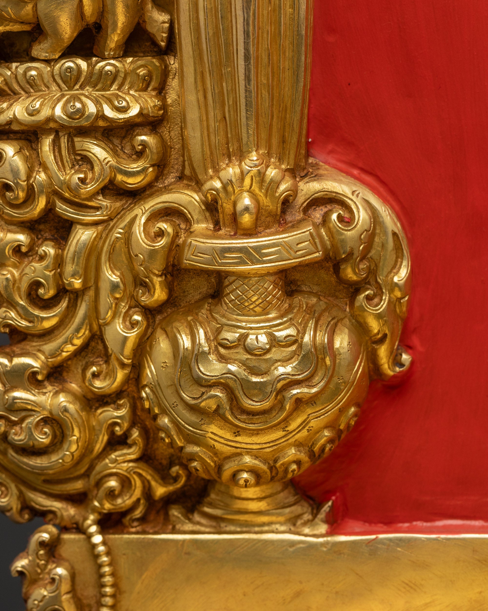 Maitreya Buddha Statue | Himalayan Artwork with 24K Gold-Gilded Face