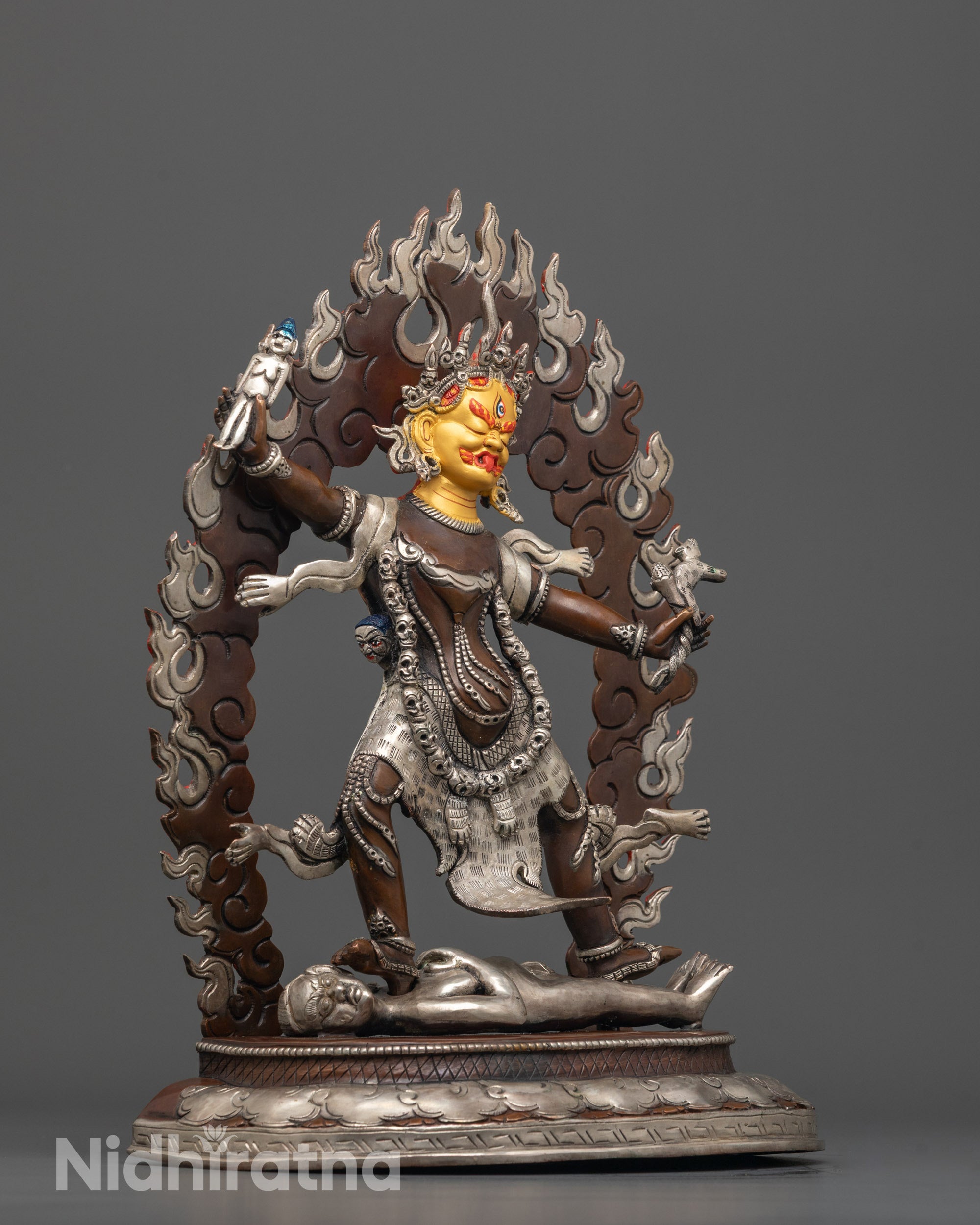 Ekajati, Rahula & Dorje Legpa Statue Set | Buddhist Protector Deities