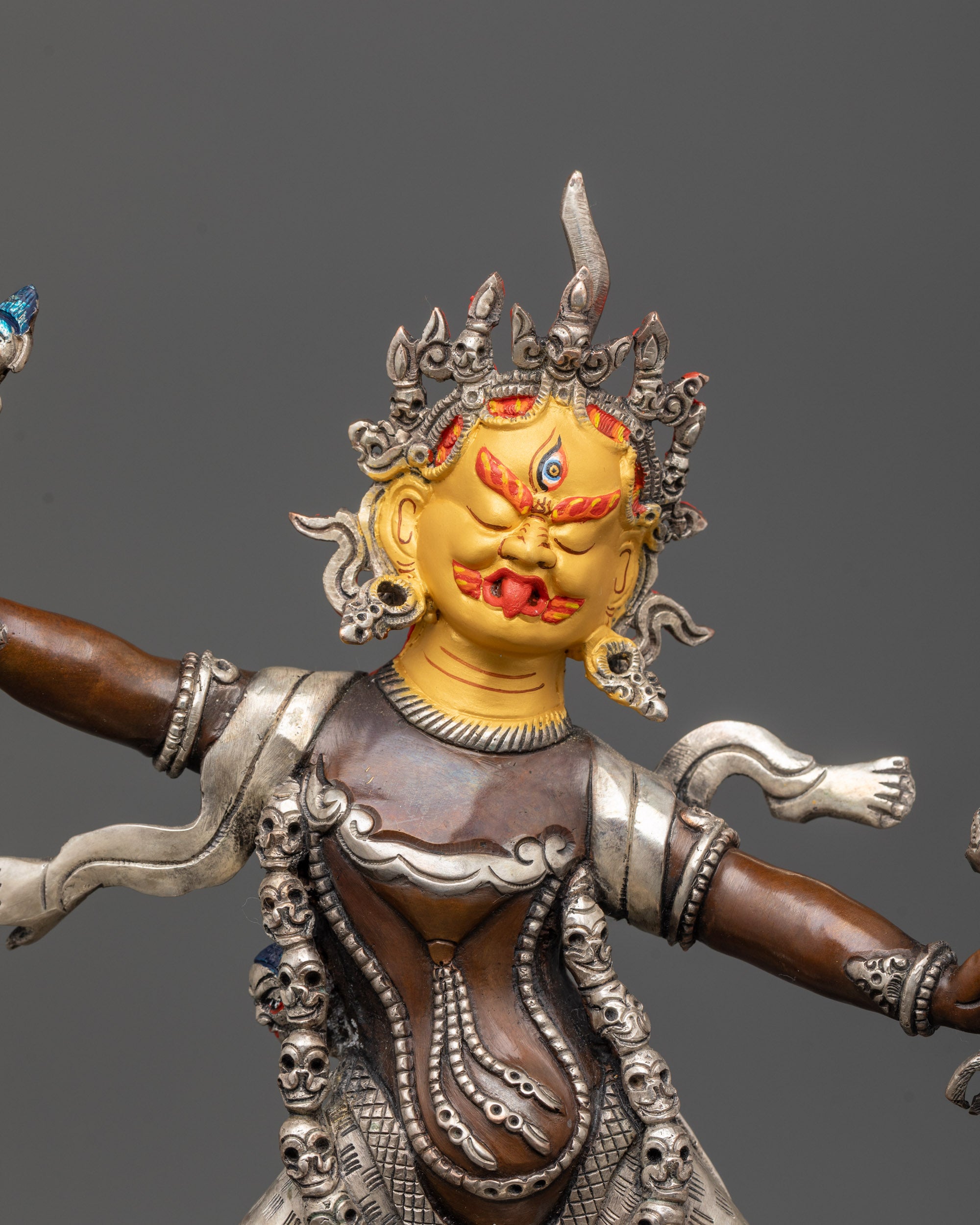 Ekajati, Rahula & Dorje Legpa Statue Set | Buddhist Protector Deities