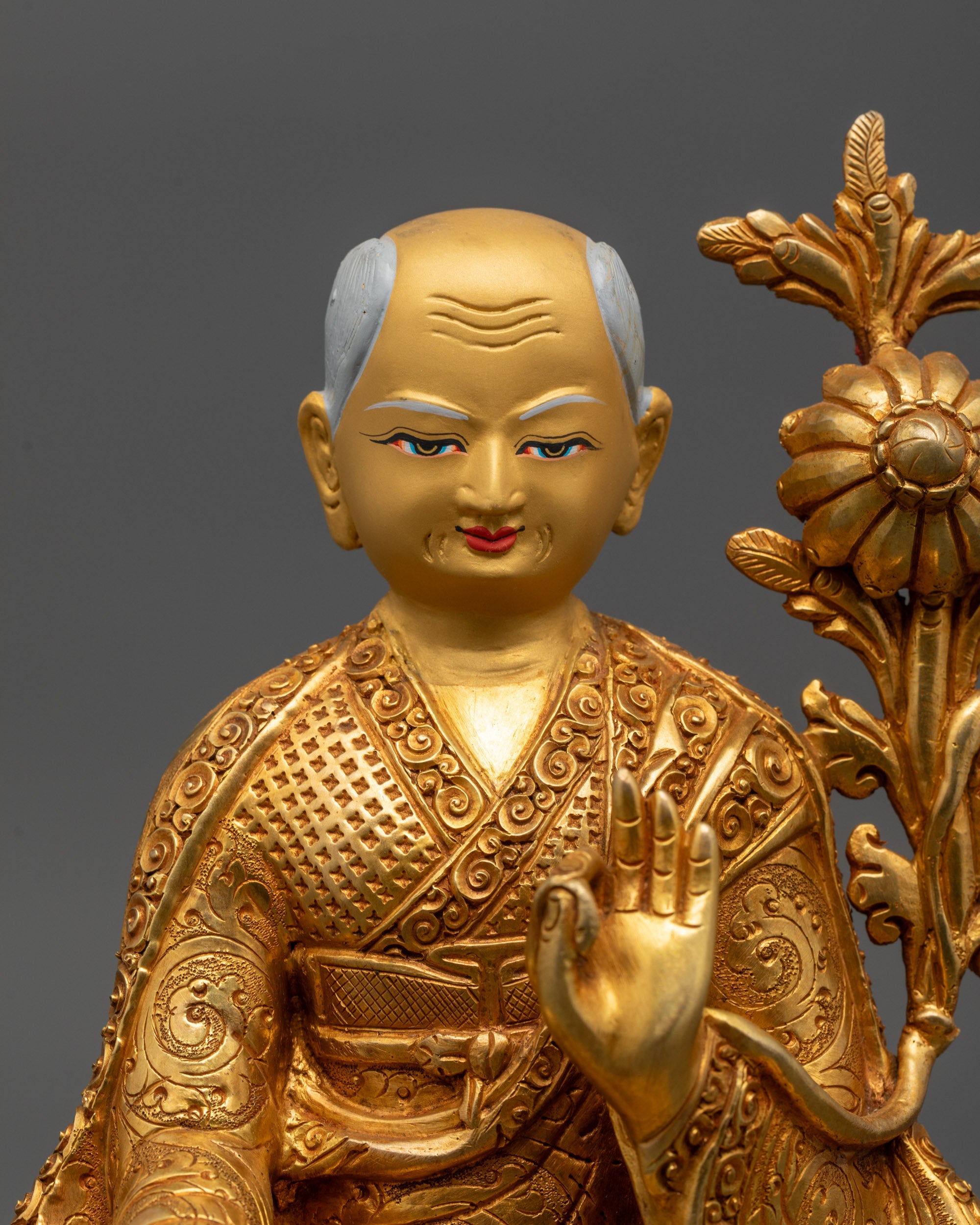 Sakya Master Set Statue | Detailed Handmade Buddhist Craft from Nepal