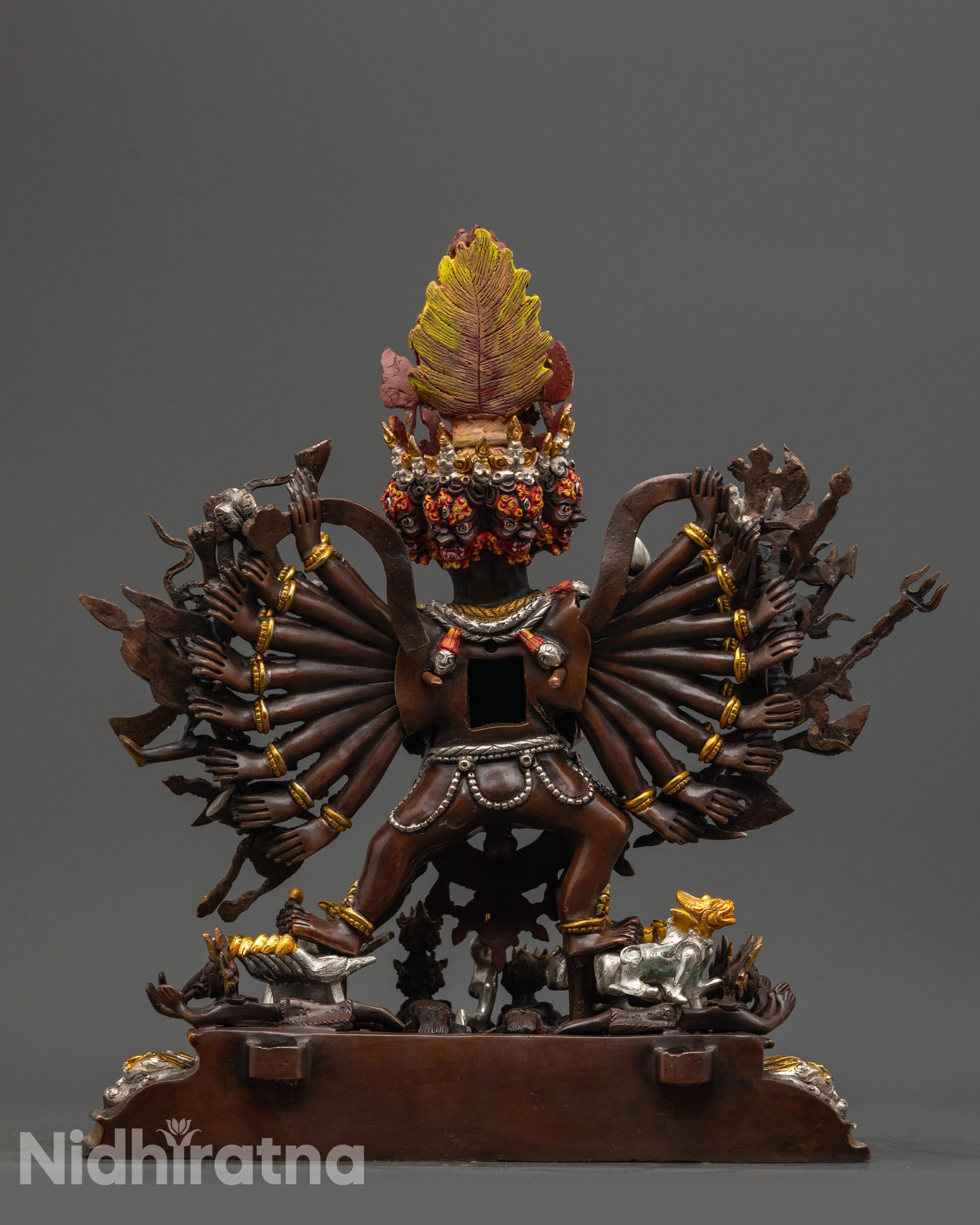 Oxidized Yamantaka Statue | Fierce Vajrabhairava Deity from Nepal