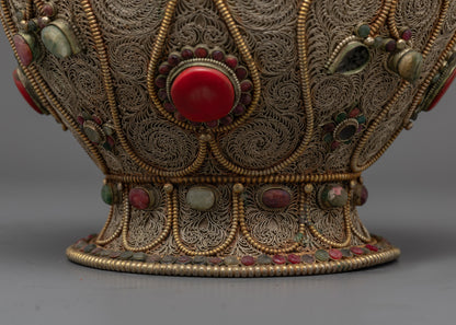 Traditional Buddhist Rice Pot | Spiritual Storage Container