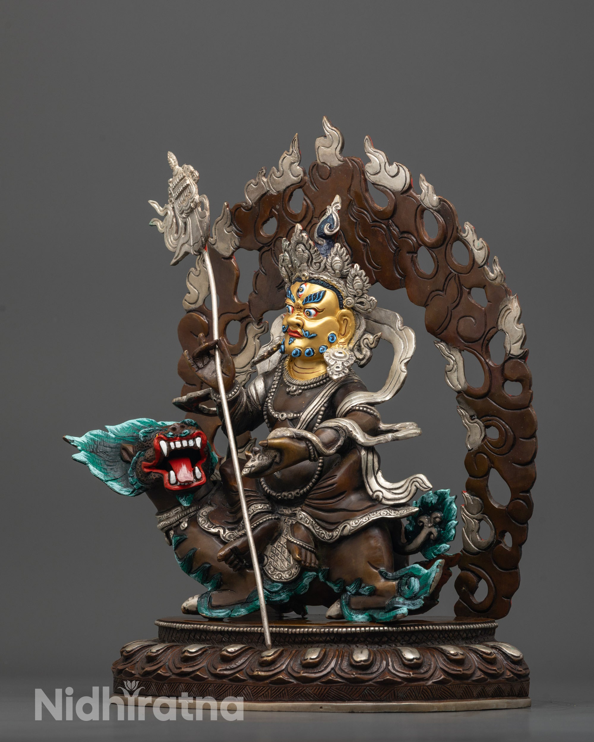 Namtoshe Wealth Deity Statue | Handmade Copper Buddhist Artwork