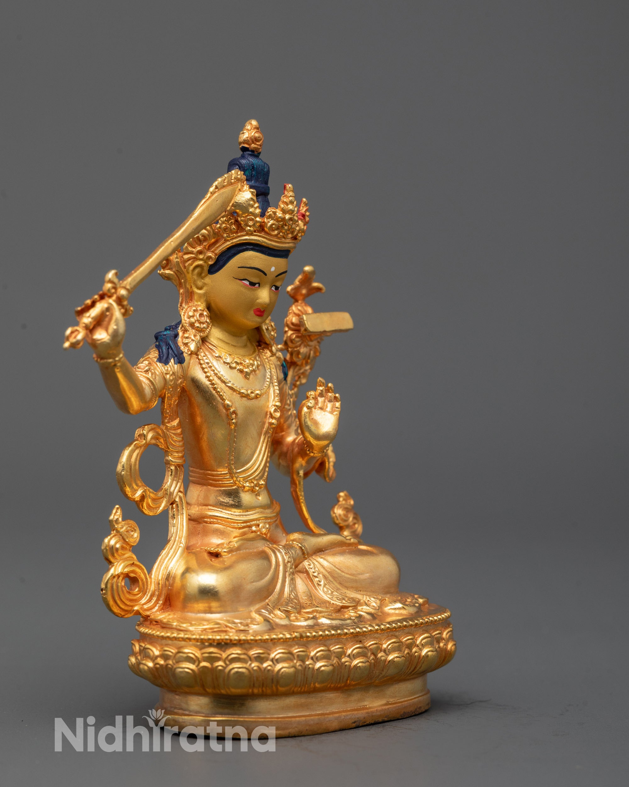 Sacred Manjushri Statue | Wisdom Deity for Meditation