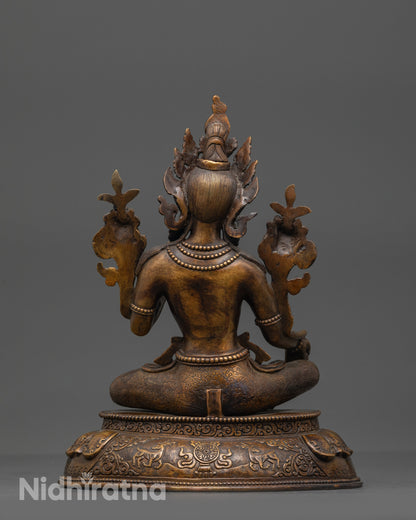 Majestic Green Tara Statue | Himalayan Traditional Buddhist Art