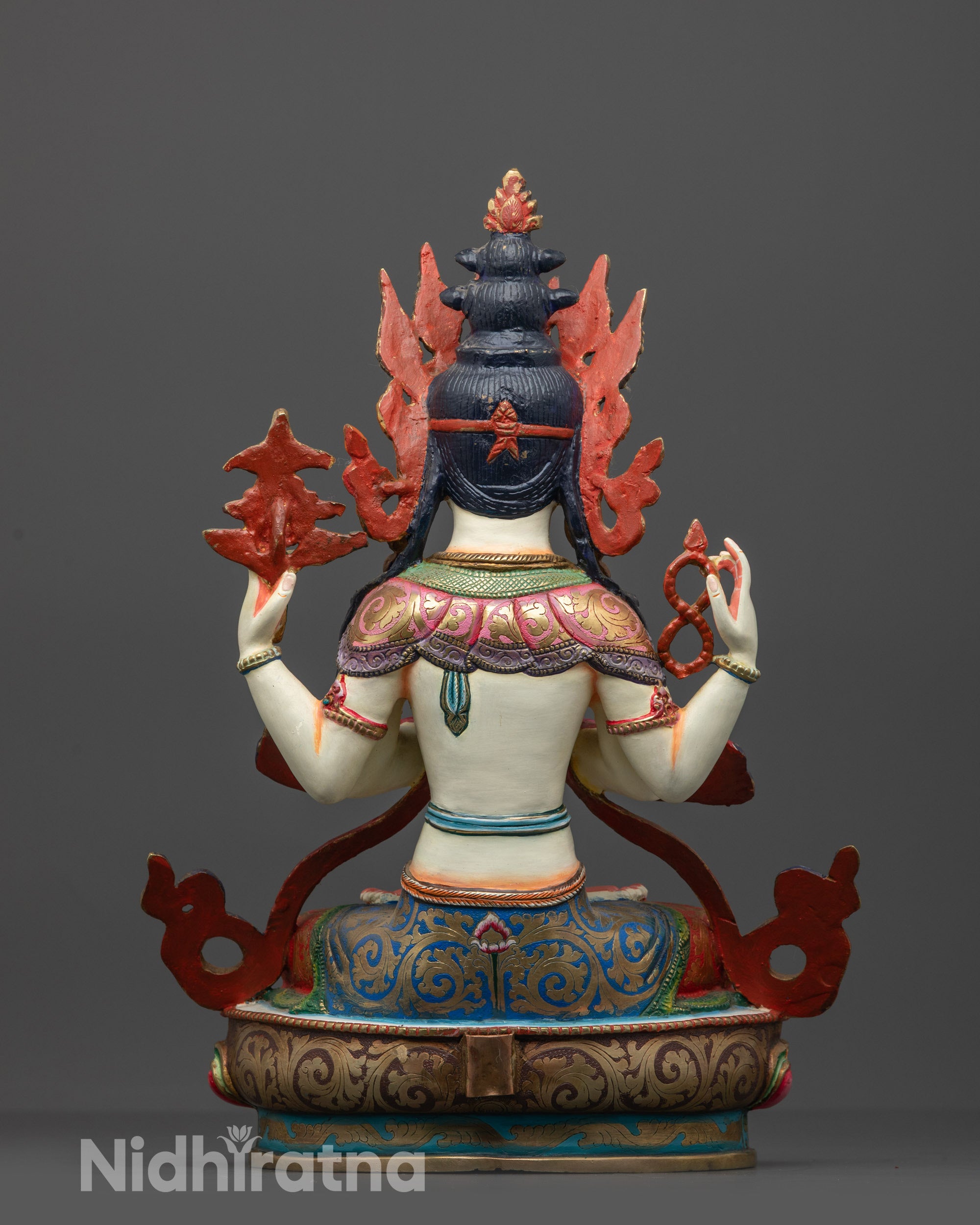 Hand-Painted Chenrezig Statue | Exquisite Craftsmanship from Nepal