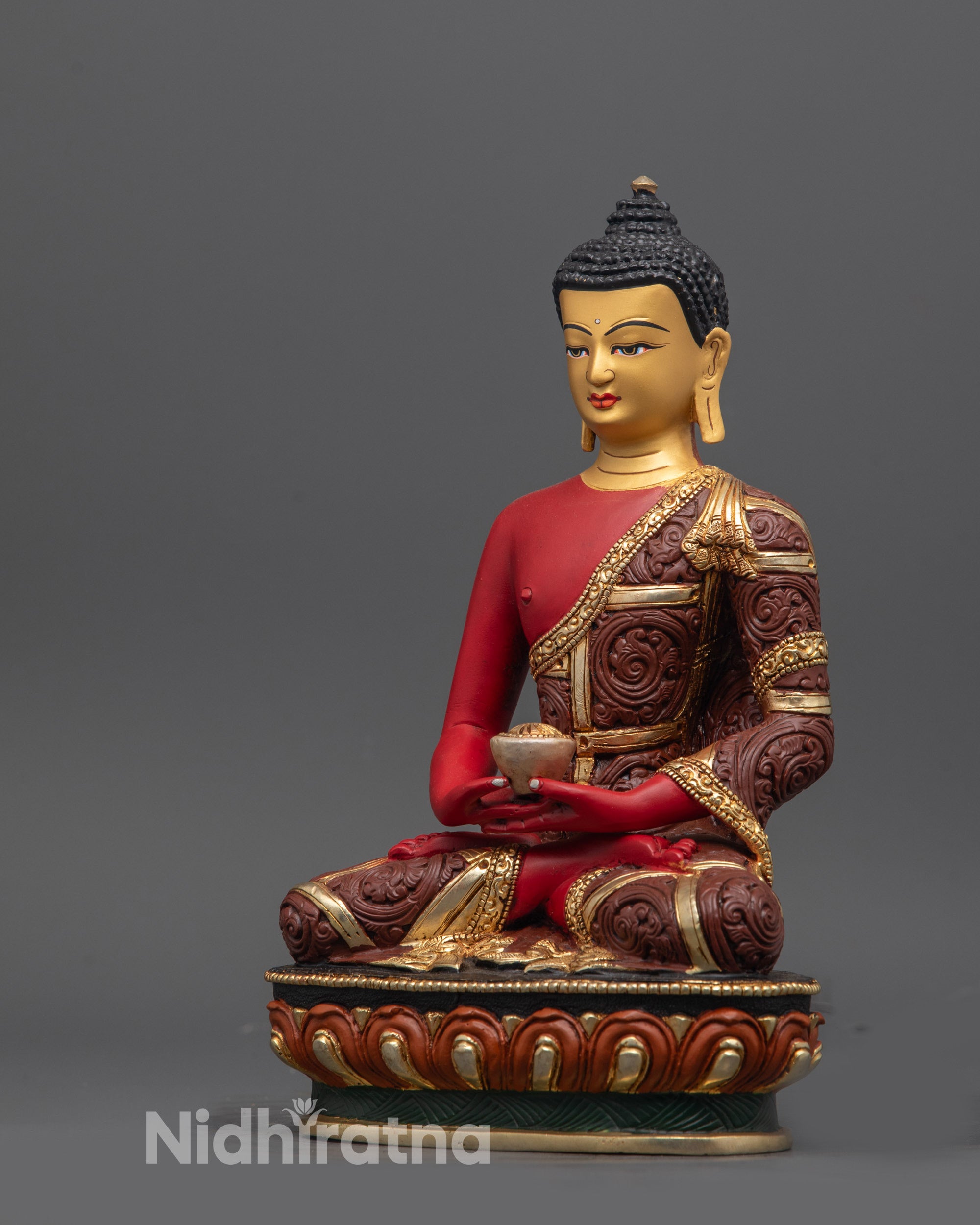 Handmade Amitabha Buddha Statue | Vibrant Artwork for Spiritual Growth