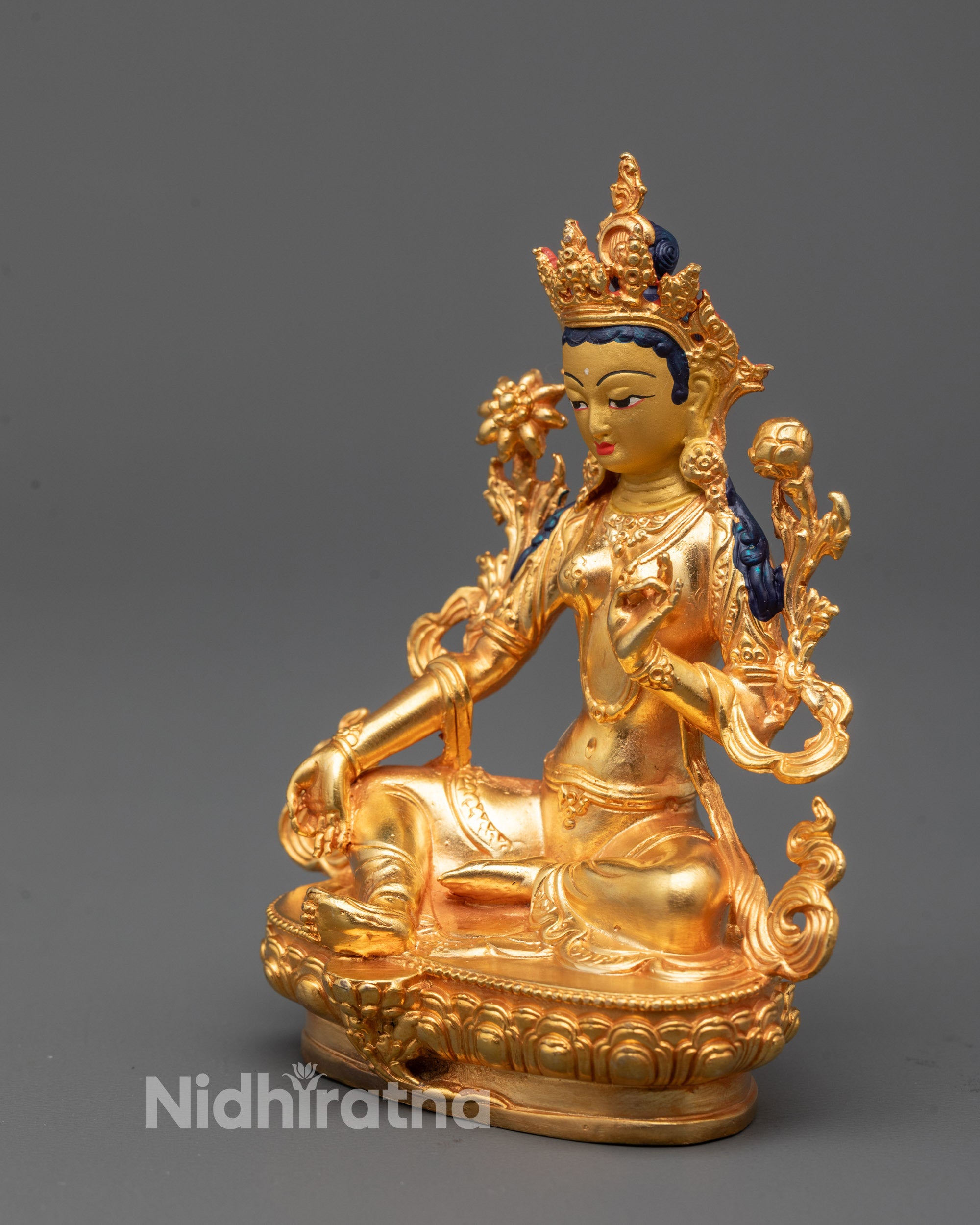 Green Tara Statue | Nepalese Buddhist Goddess