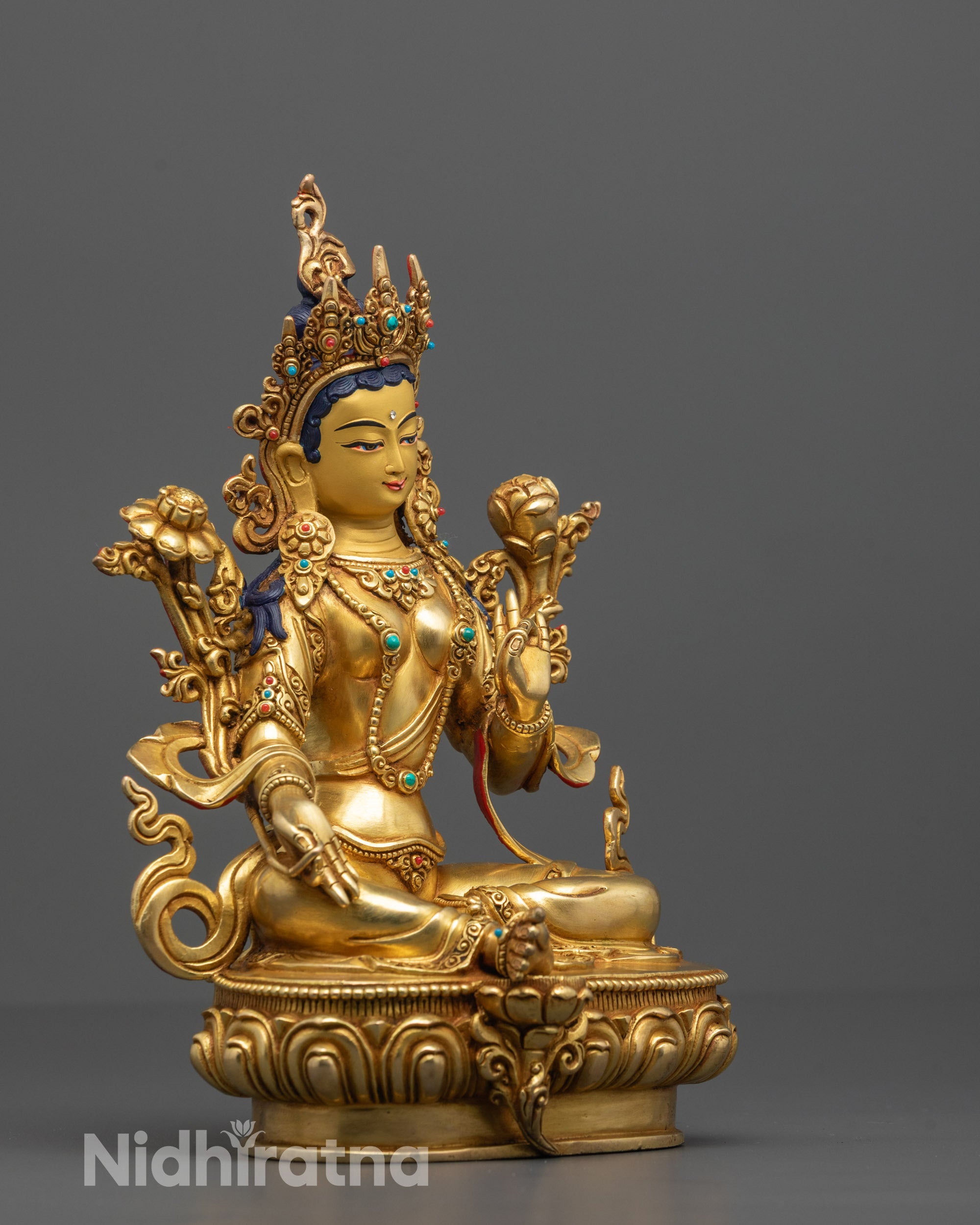 Nepalese Green Tara Statue | Mother of Compassion
