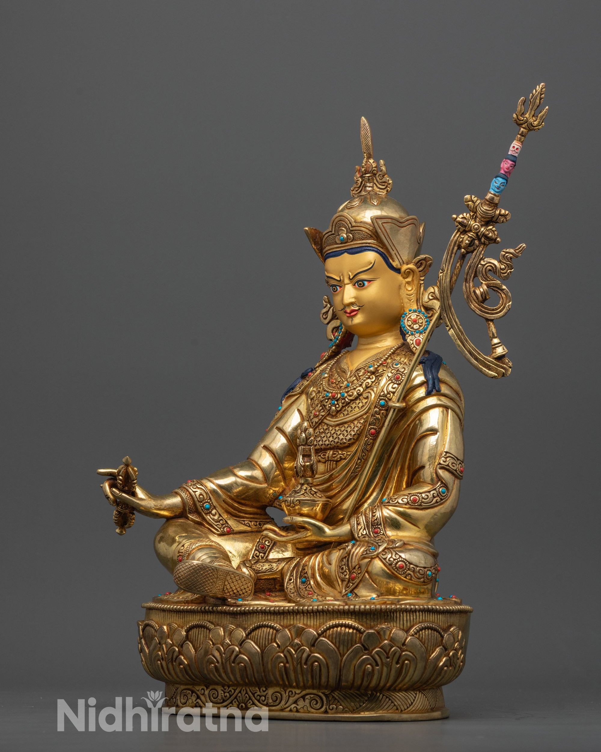 Handcrafted Guru Rinpoche Statue | Detailed Statue for Spiritual Blessings