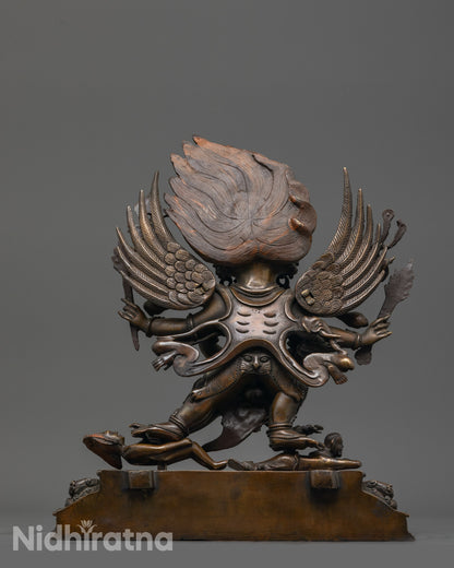 Oxidized Hayagriva Sculpture | Handmade Buddhist Protector