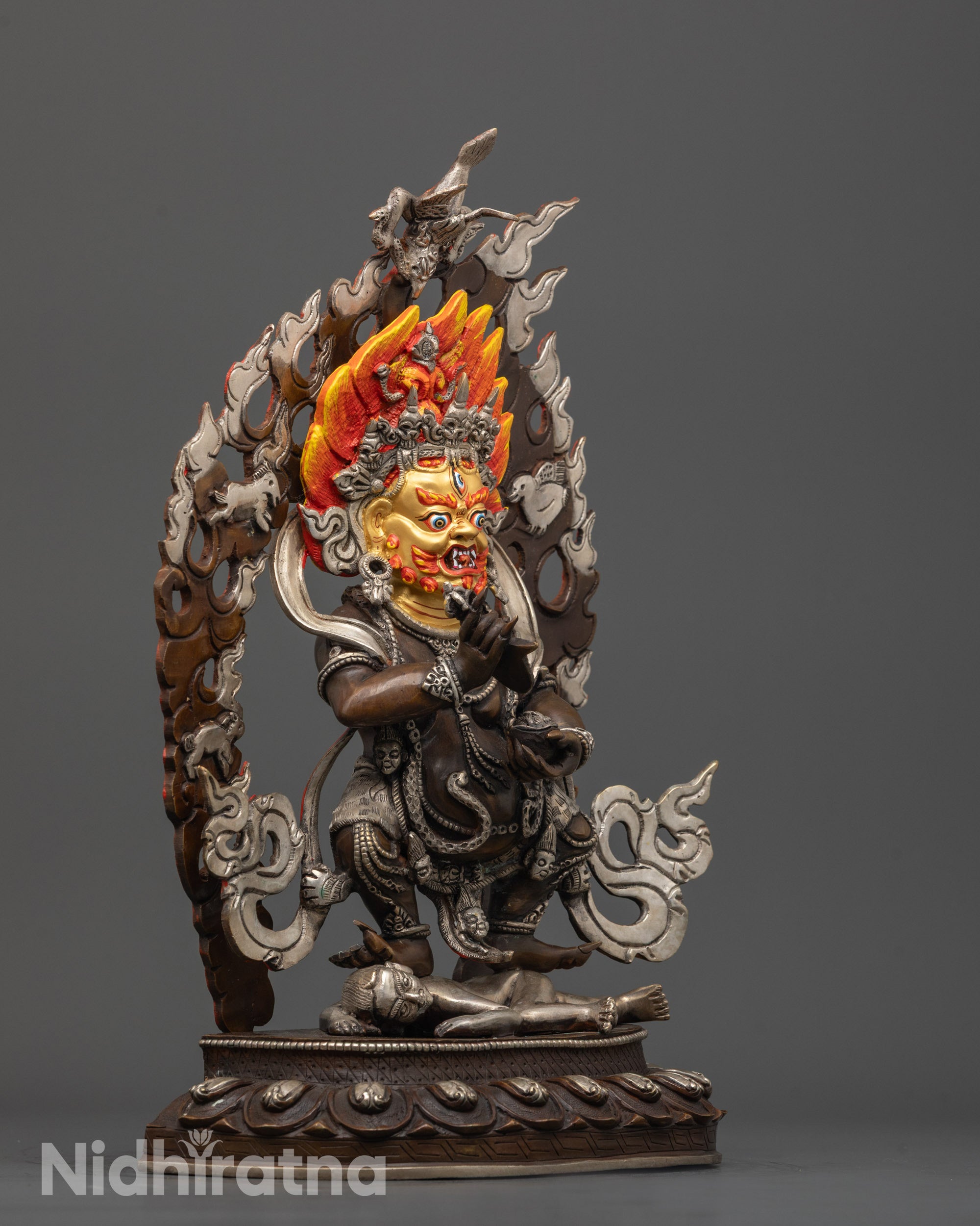 Sakya Mahakala Statue | Sacred Handcrafted Sculpture from Nepal