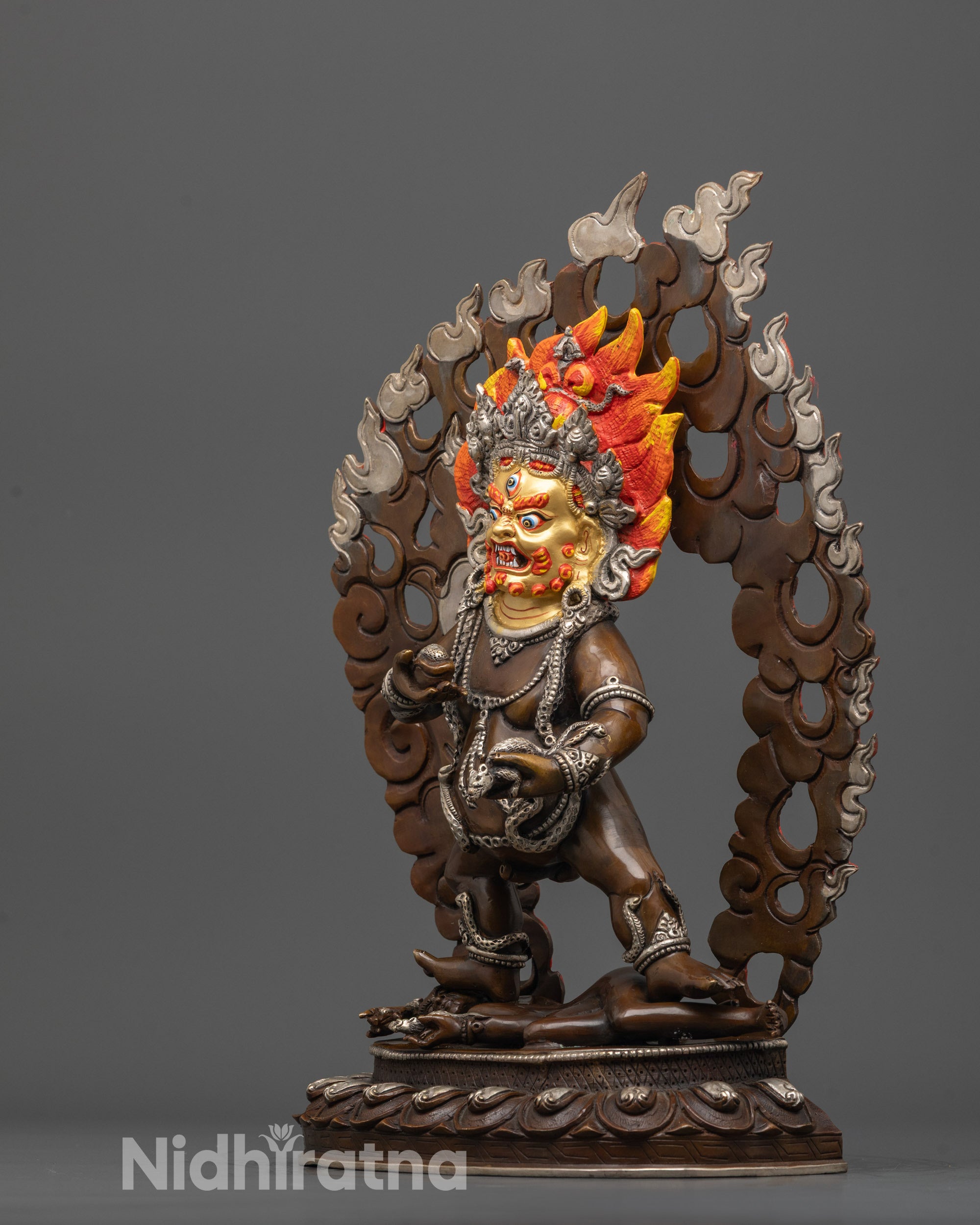 Black Dzambhala Statue | Authentic Handmade Spiritual Sculpture