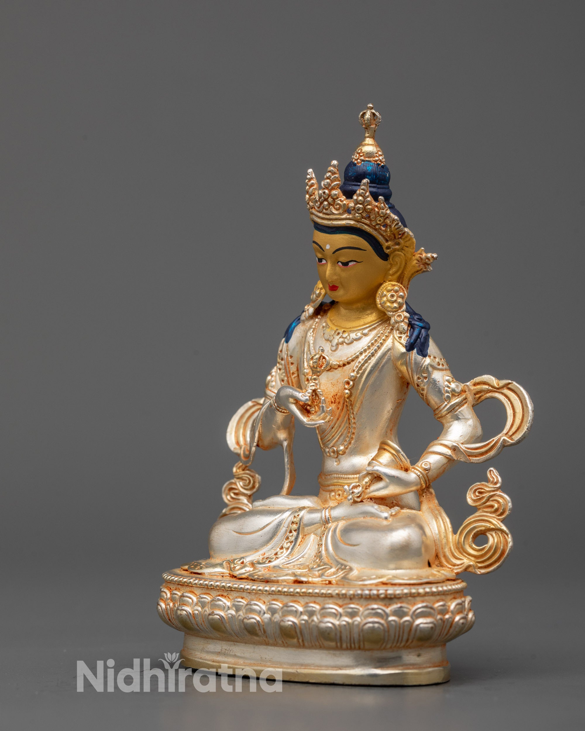 Electroplated Vajrasattva Statue | Durable Machine-Made Figure