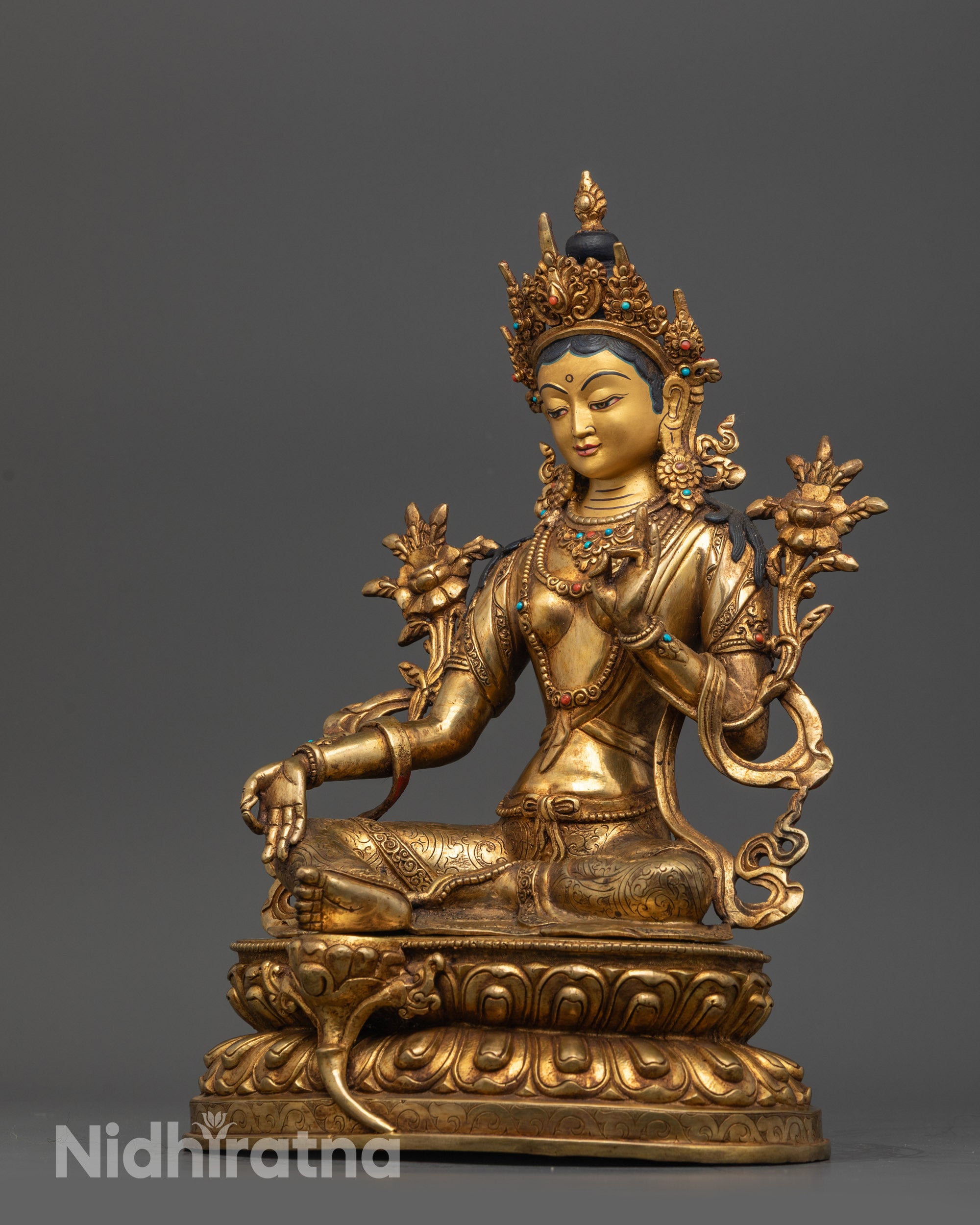 Goddess Green Tara Statue | Nepalese Artisan Handcrafted Sculpture