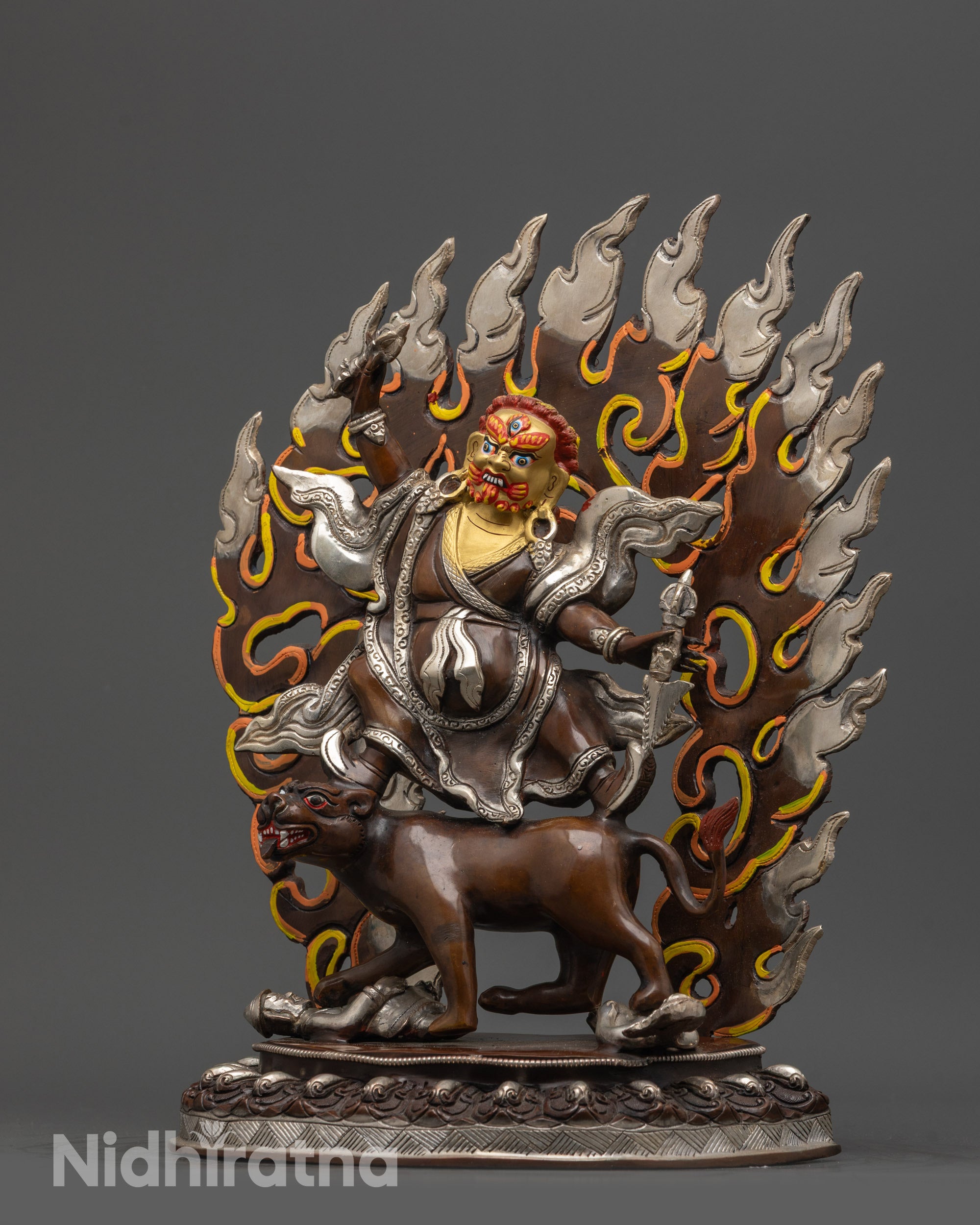 Oxidized Dorje Drolo Statue | Handcrafted Buddhist Sculpture