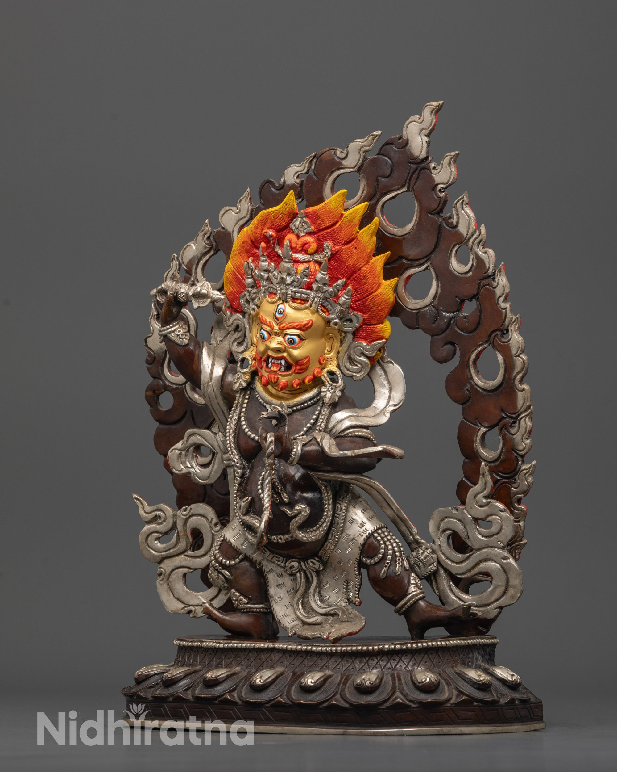Bodhisattva Vajrapani Sculpture | Authentic Handmade Himalayan Artwork