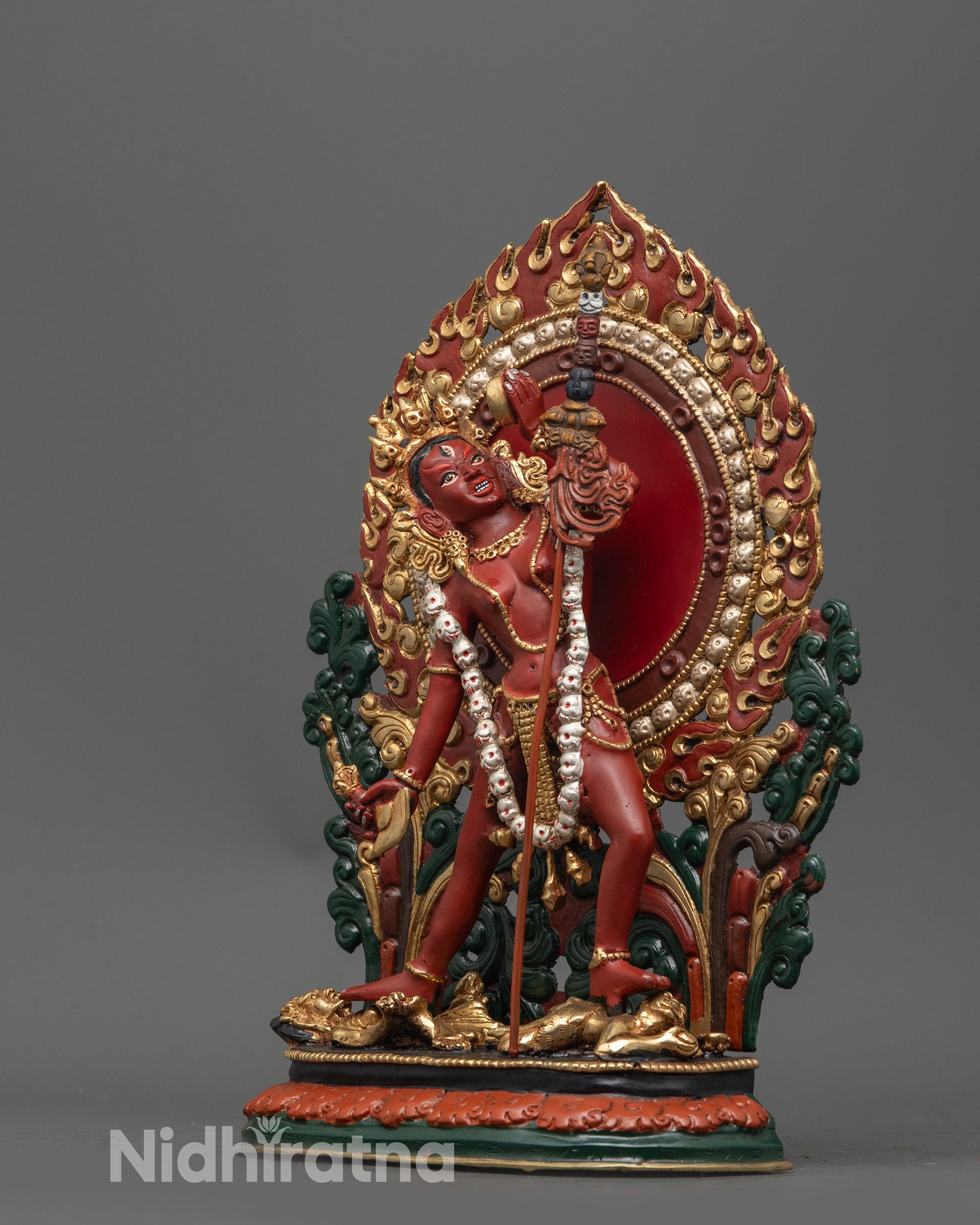 Tantric Vajrayogini Statue | Red Himalayan Goddess for Spiritual Energy