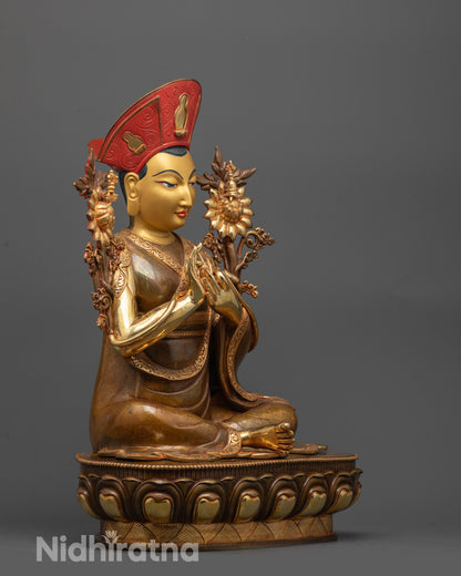 Handcrafted Nyamme Sherab Gyaltsen Statue | Tibetan Buddhist Sculpture
