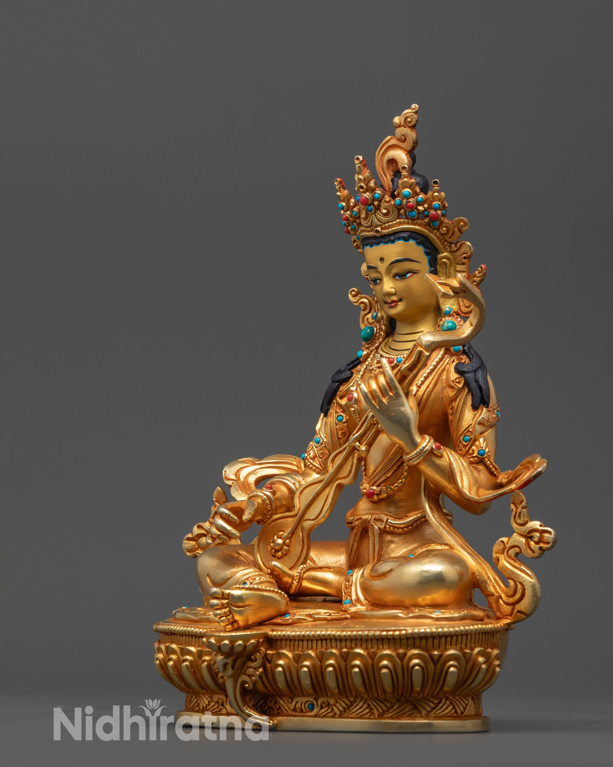 Saraswati Statue | Handcrafted Goddess of Knowledge Sculpture