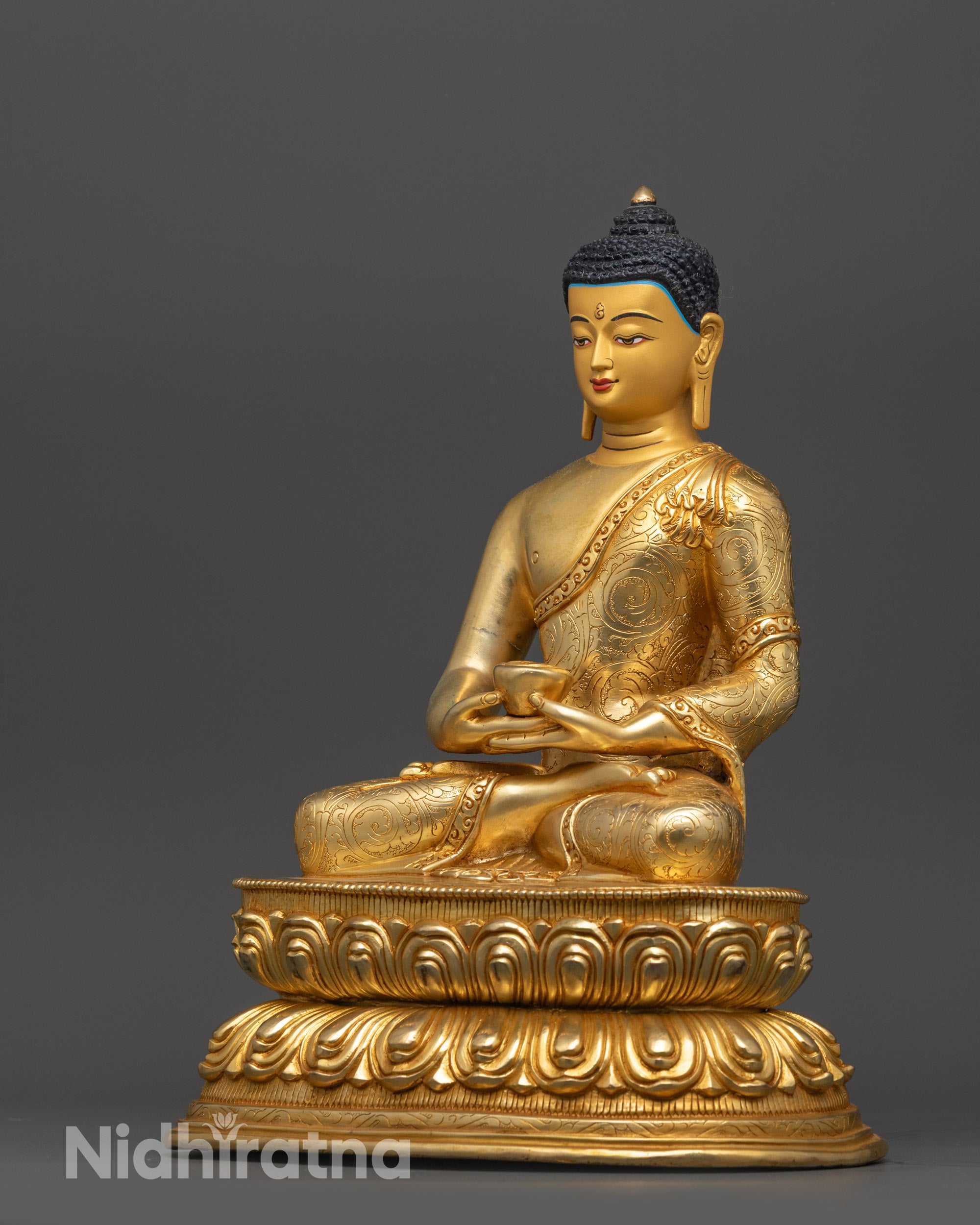 24K Gold Gilded Amitabha Buddha Statue | Nepalese Craftsmanship