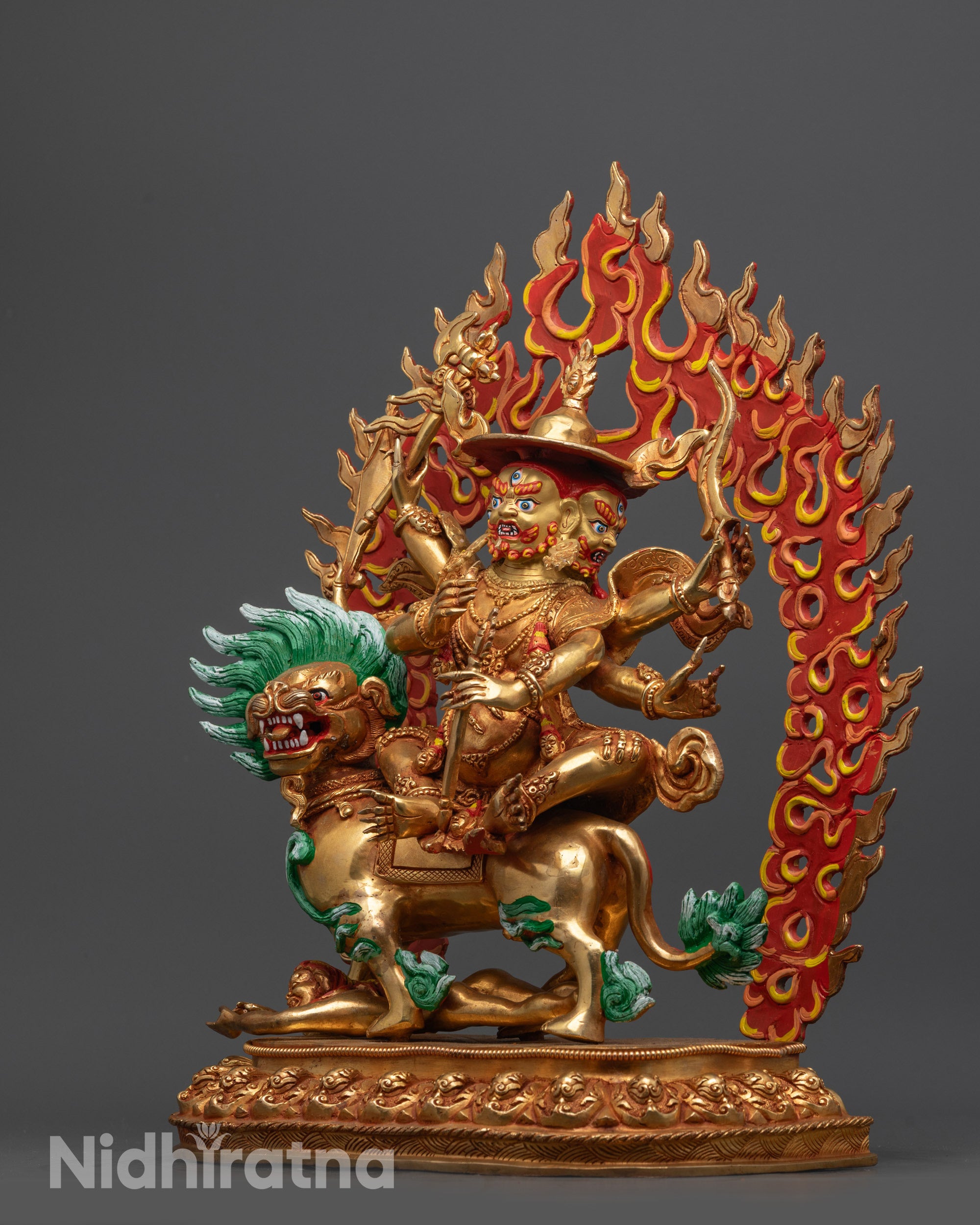 Pehar Gyalpo Statue | Religious Protector Figurine with Fine Detailing