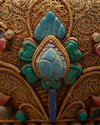 Buddhist Tibetan Rice Pot | Sacred Storage Vessel for Offerings