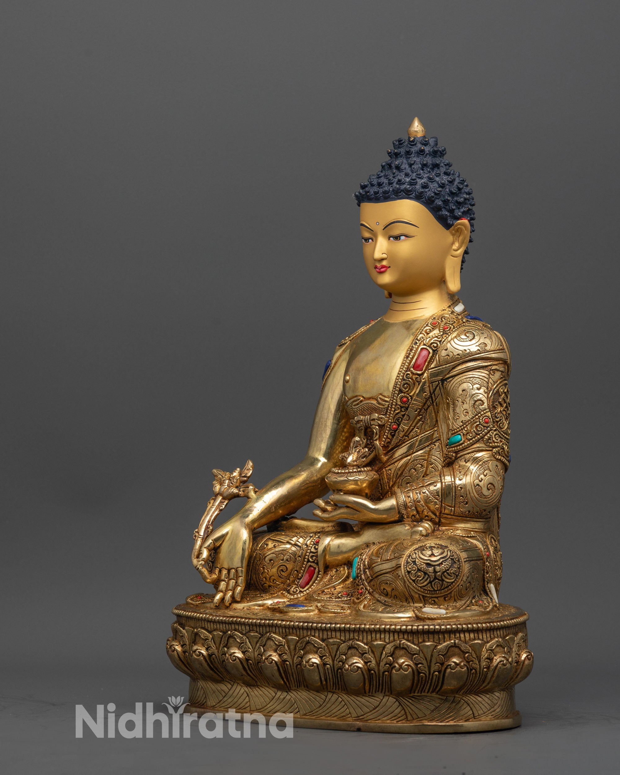Detailed Medicine Buddha Sculpture | Exquisite Healing Statue for Altar