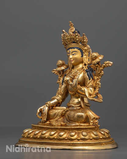 White Tara Statue | Hand-Carved Nepalese Buddhist Goddess