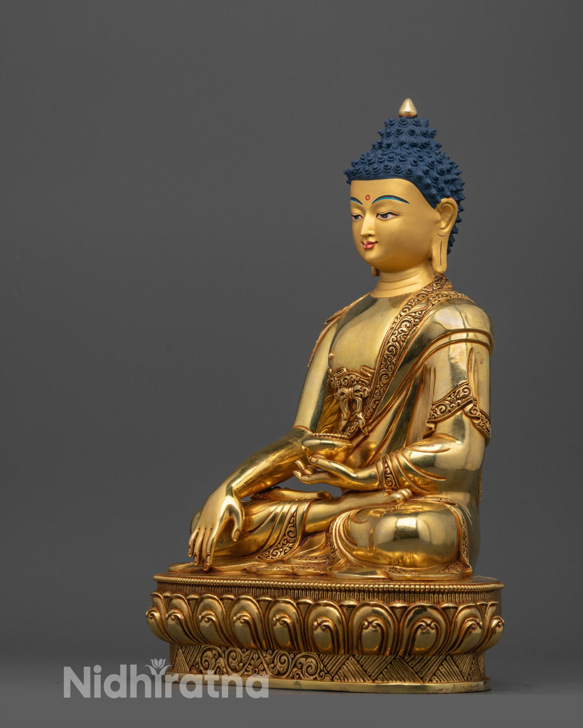 Vajrayana Shakyamuni Buddha Statue | Traditional Himalayan Art