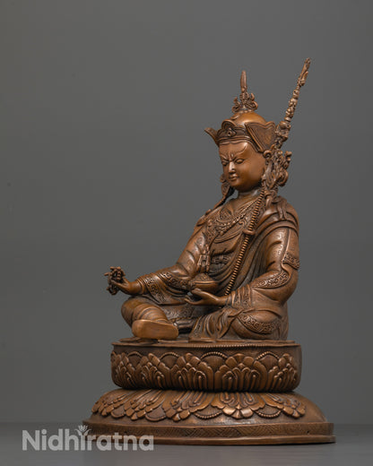 Guru Padmasambhava Statue | Traditional Lost Wax Artwork from Nepal