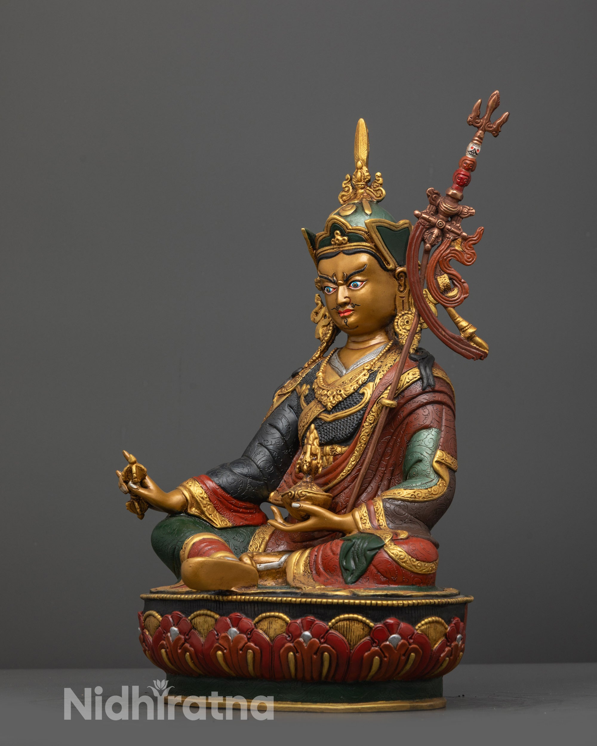Himalayan Guru Padmasambhava Statue | Traditional Nepalese Artwork