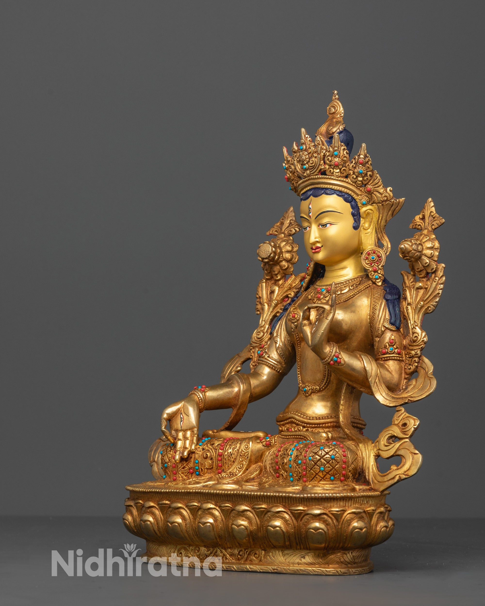 Divine White Tara Statue for Long Life and Compassion