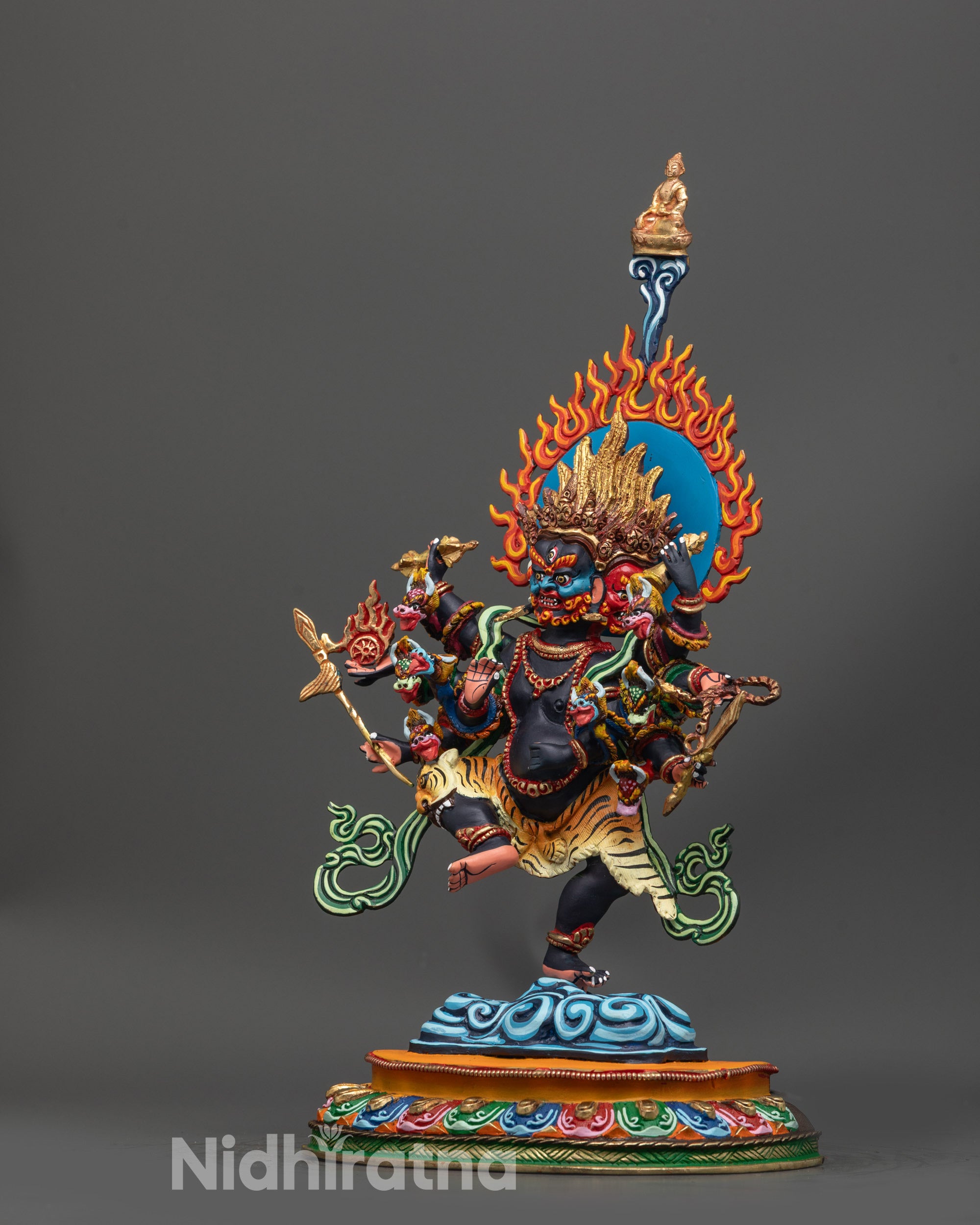 Handmade Ucchusma Statue | Authentic Nepalese Buddhist Art