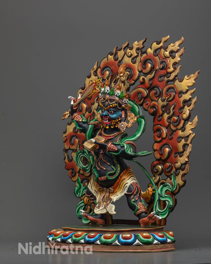 Wrathful Colored Manjushri Statue | Himalayan Sacred Art
