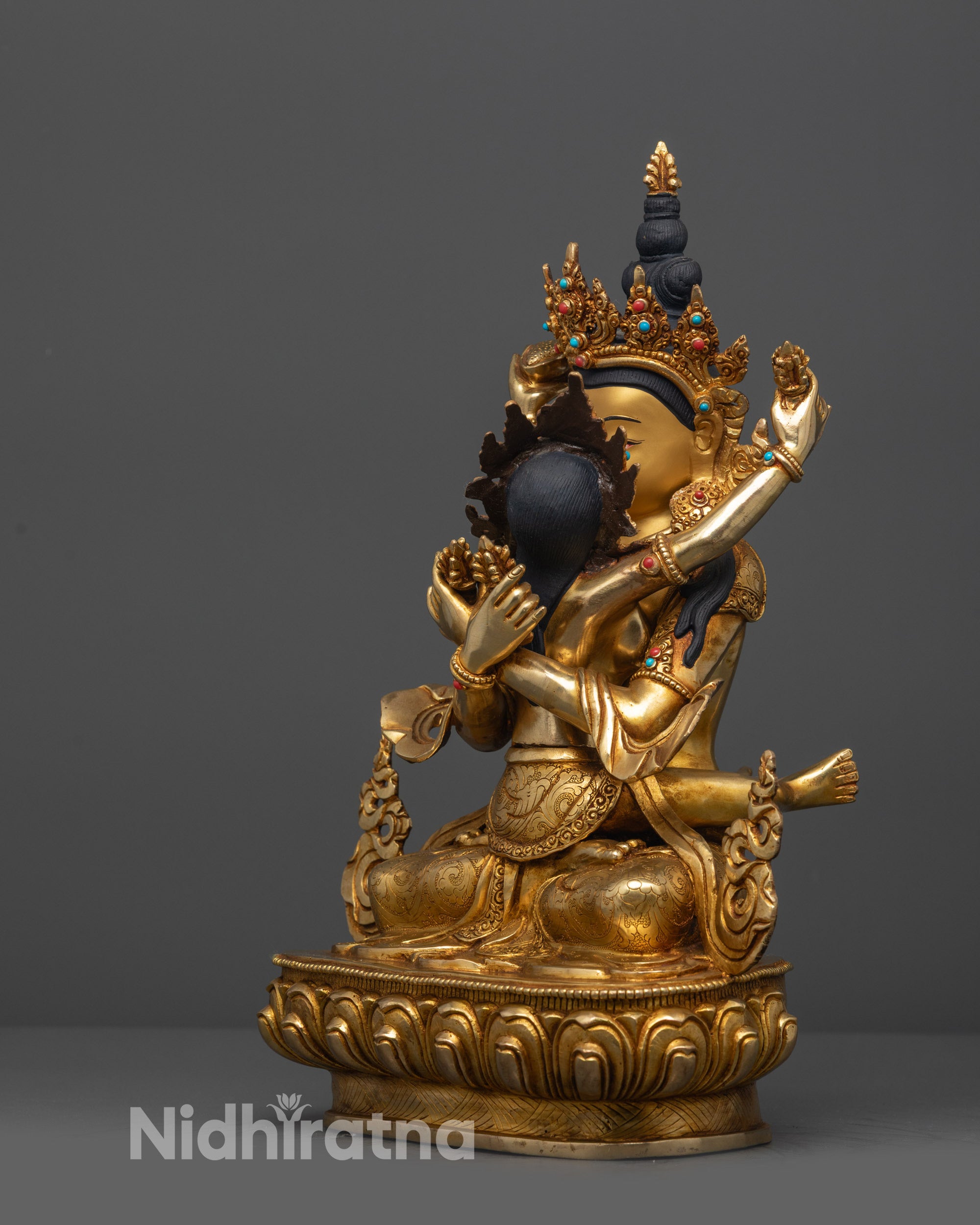 Sacred Vajradhara Yab Yum Statue | Buddhist Himalayan art from Nepal