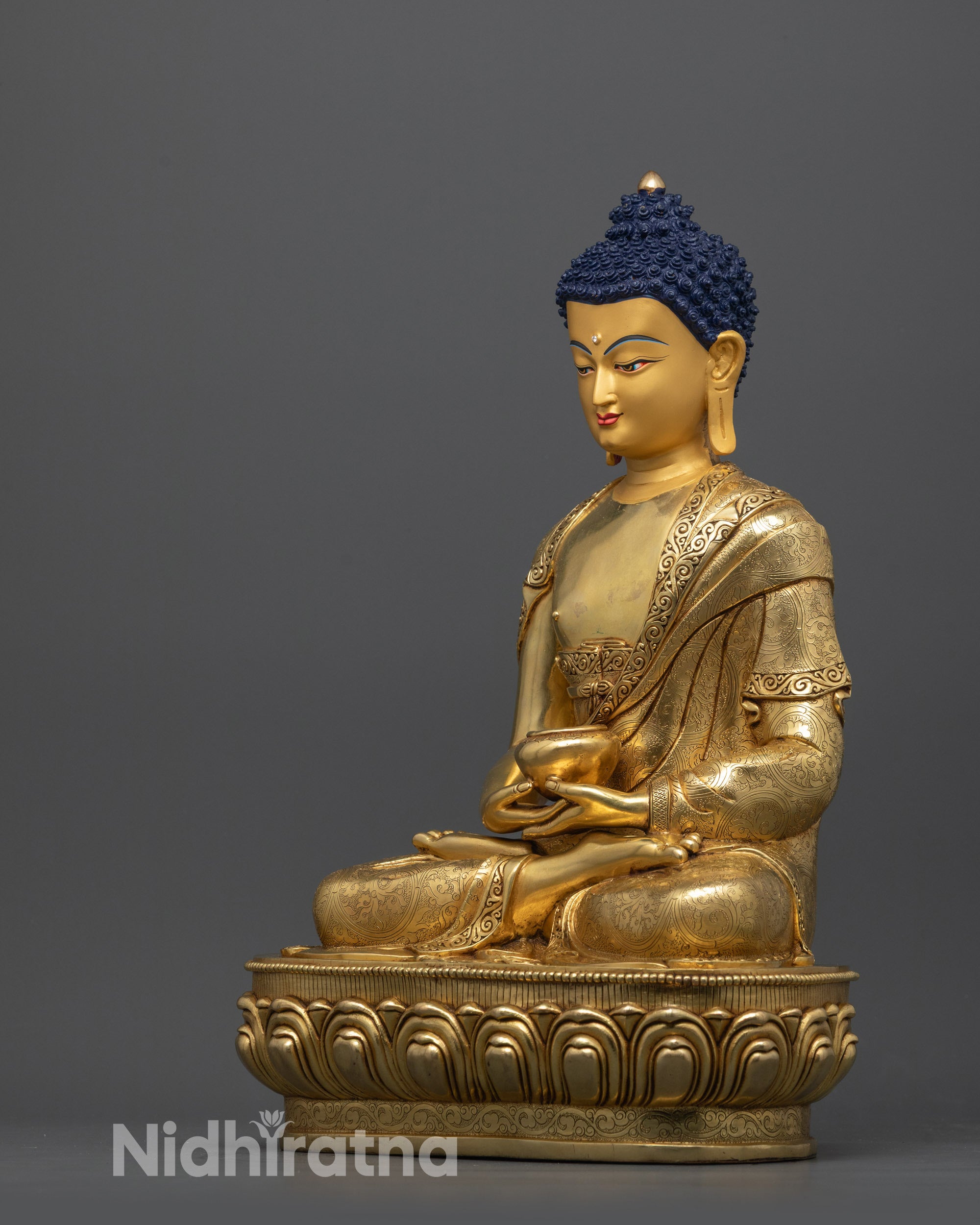 Pure Land Amida Buddha Statue | Handcrafted Eternal Light Buddha Idol