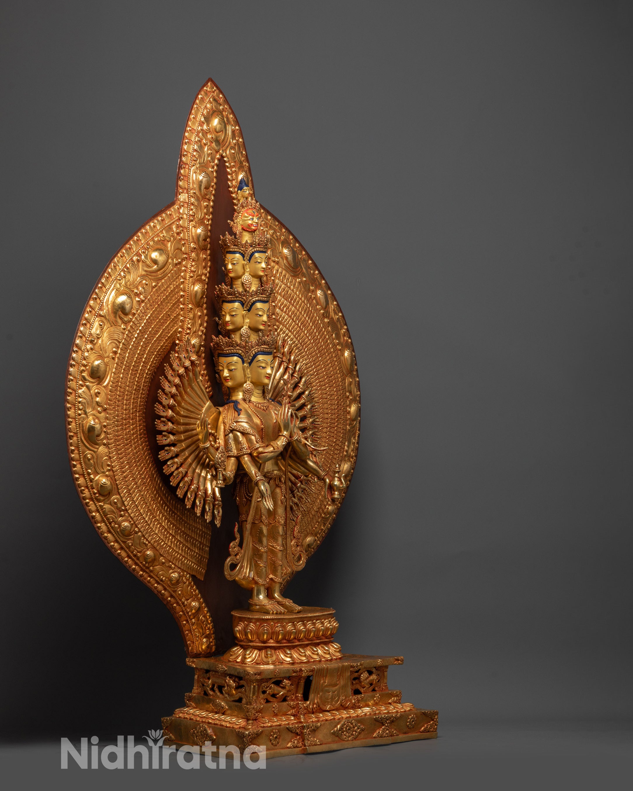 1000-Armed Guan Yin Sculpture | Traditional Nepalese Artwork