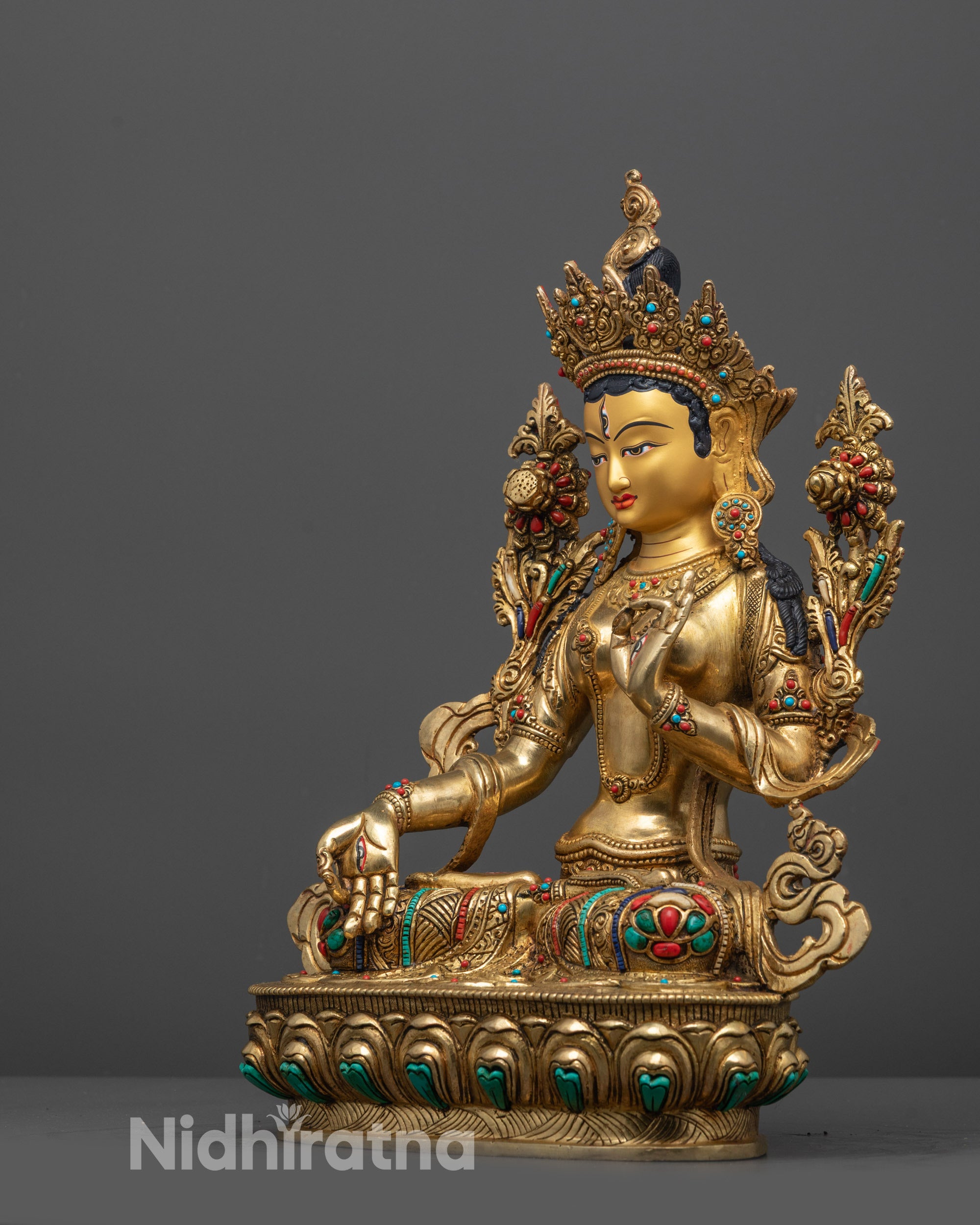 Tibetan White Tara Statue | Feminine Symbol of Longevity