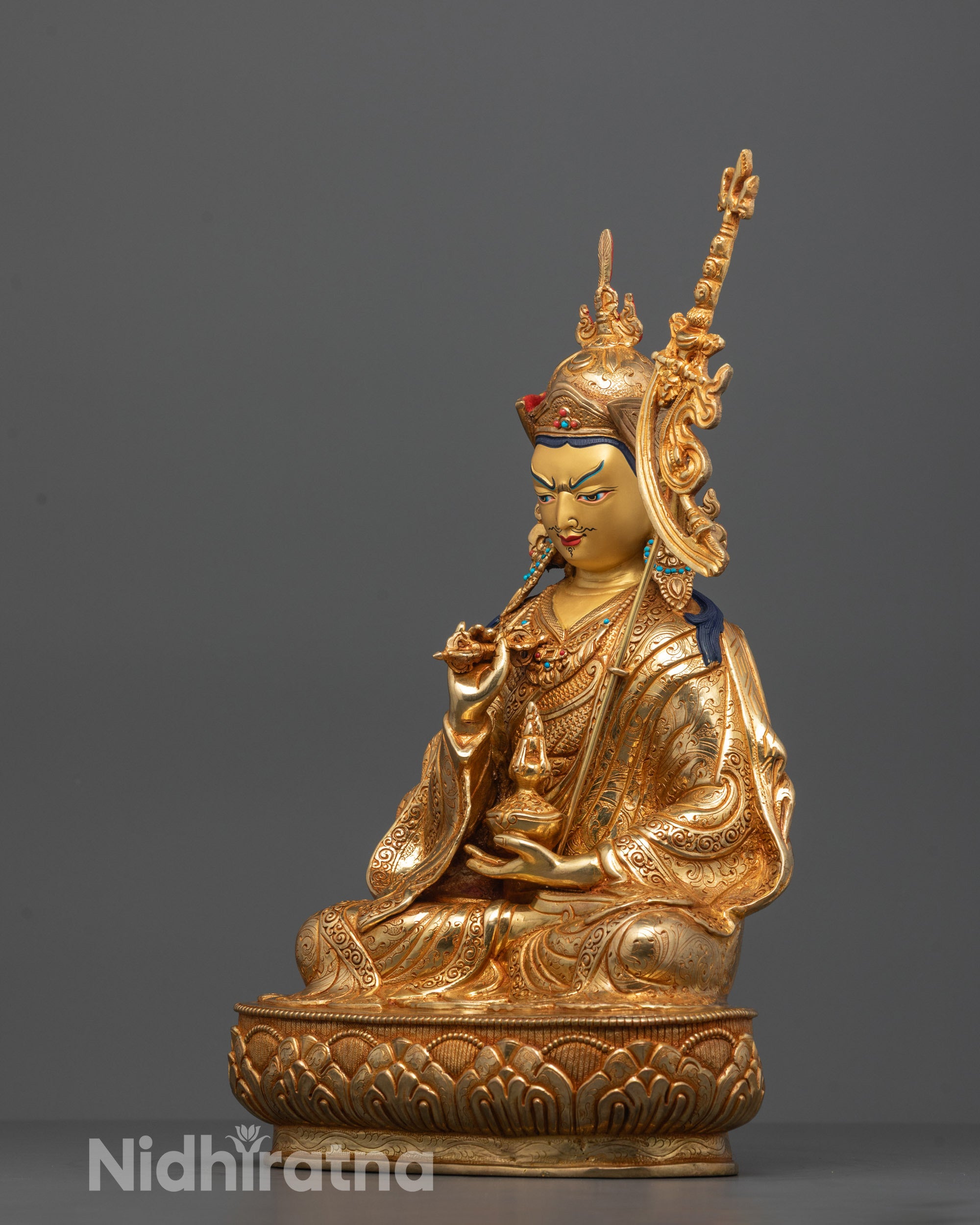 Hand-Carved Tsokye Dorje Statue | Himalayan Wisdom Deity Art