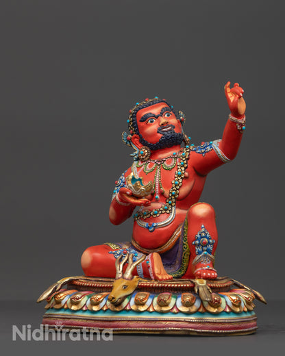 Red Hued Virupa Statue | Spiritual Sculpture for Spiritual Altars