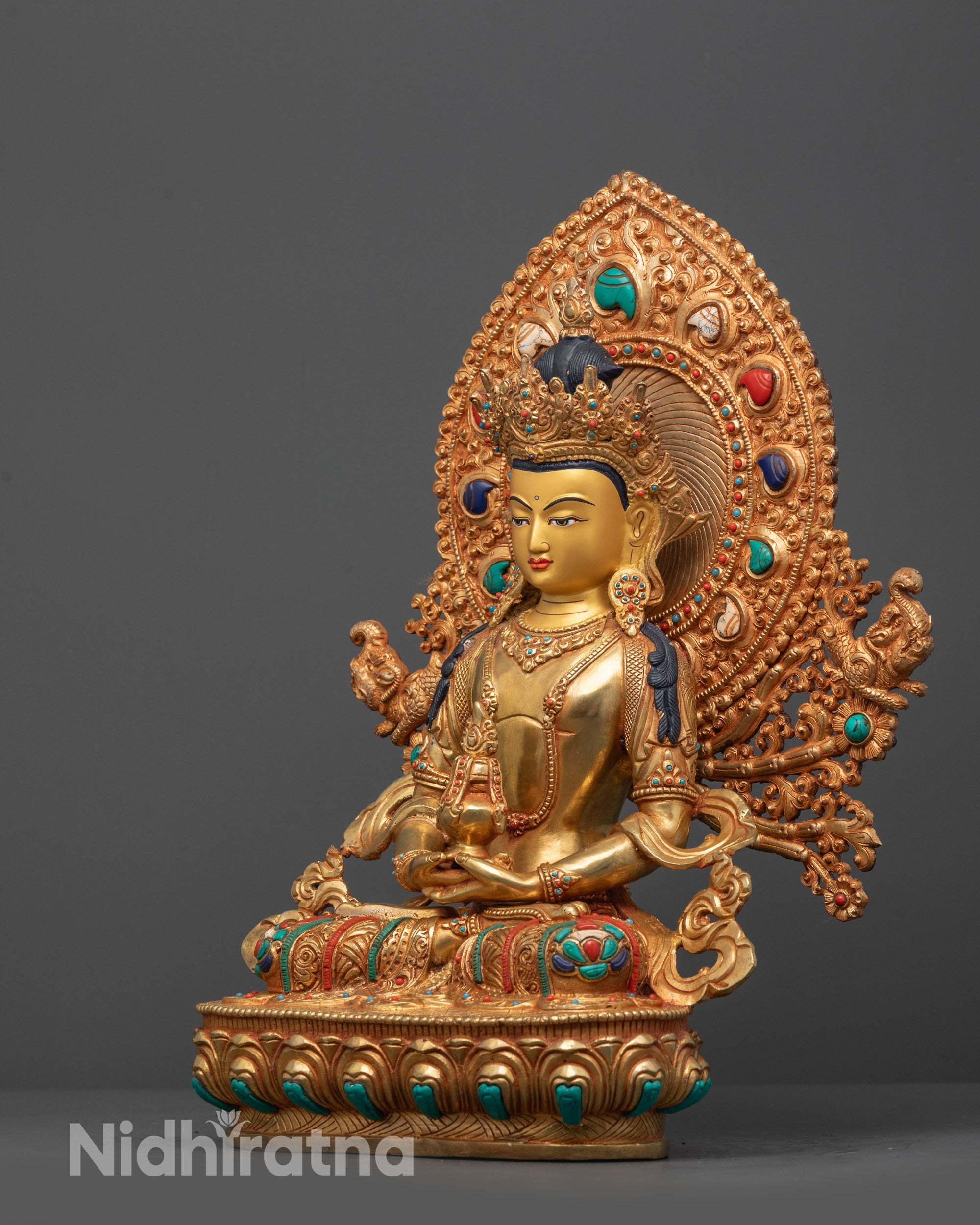 Tibetan Buddha Amitayus Statue for Long Life Blessings