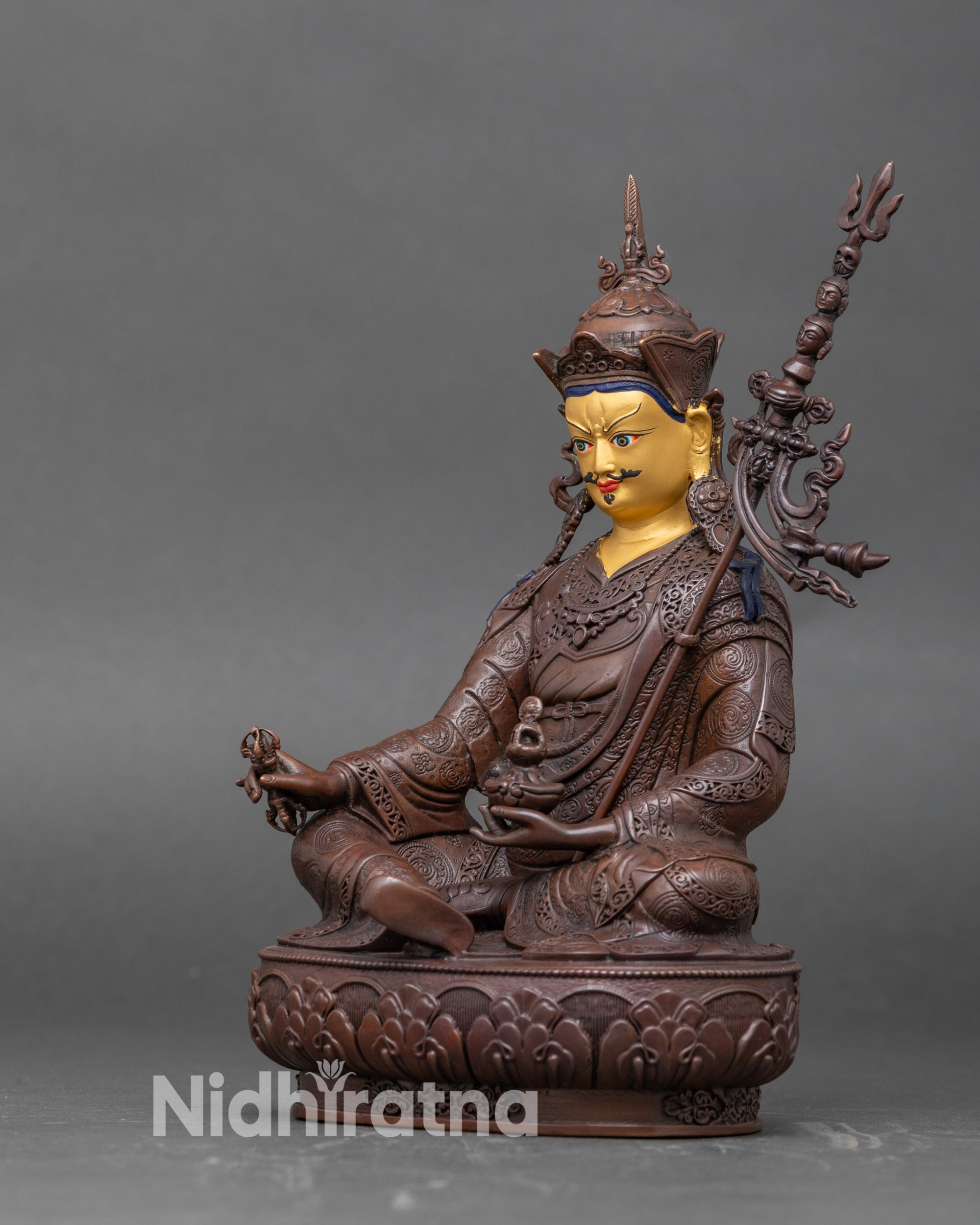 Guru Rinpoche Sculpture – Buddhist Master for Sacred Home Altar