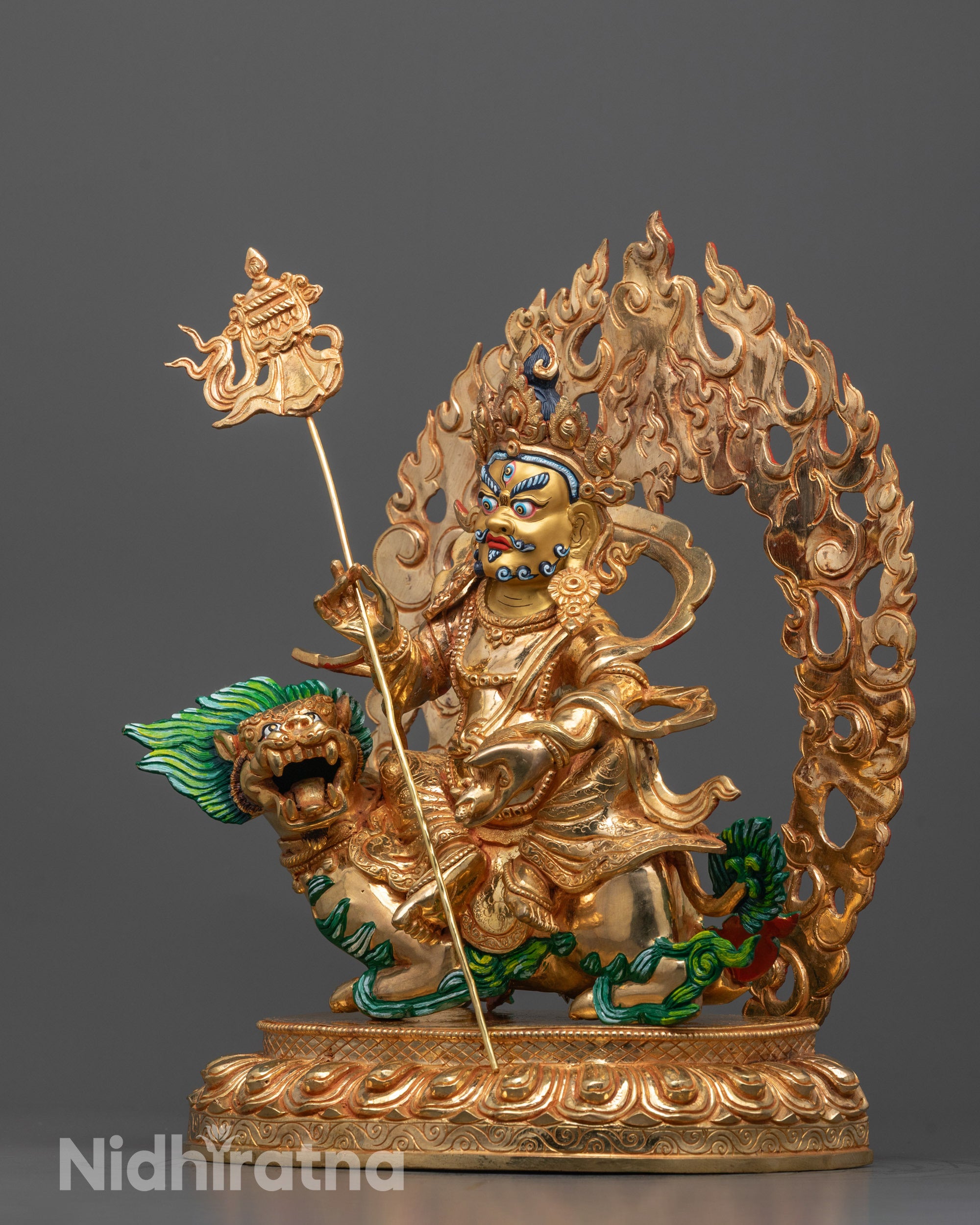 Nepalese Namtoshe Statue | Gold Fire-Gilded Buddhist Deity